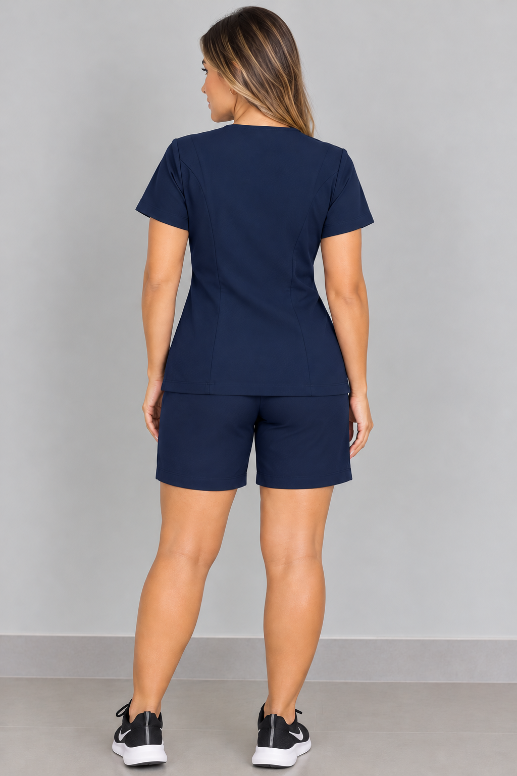 CONJUNTO FARDAMENTO POP GOLA V AZUL MARINHO