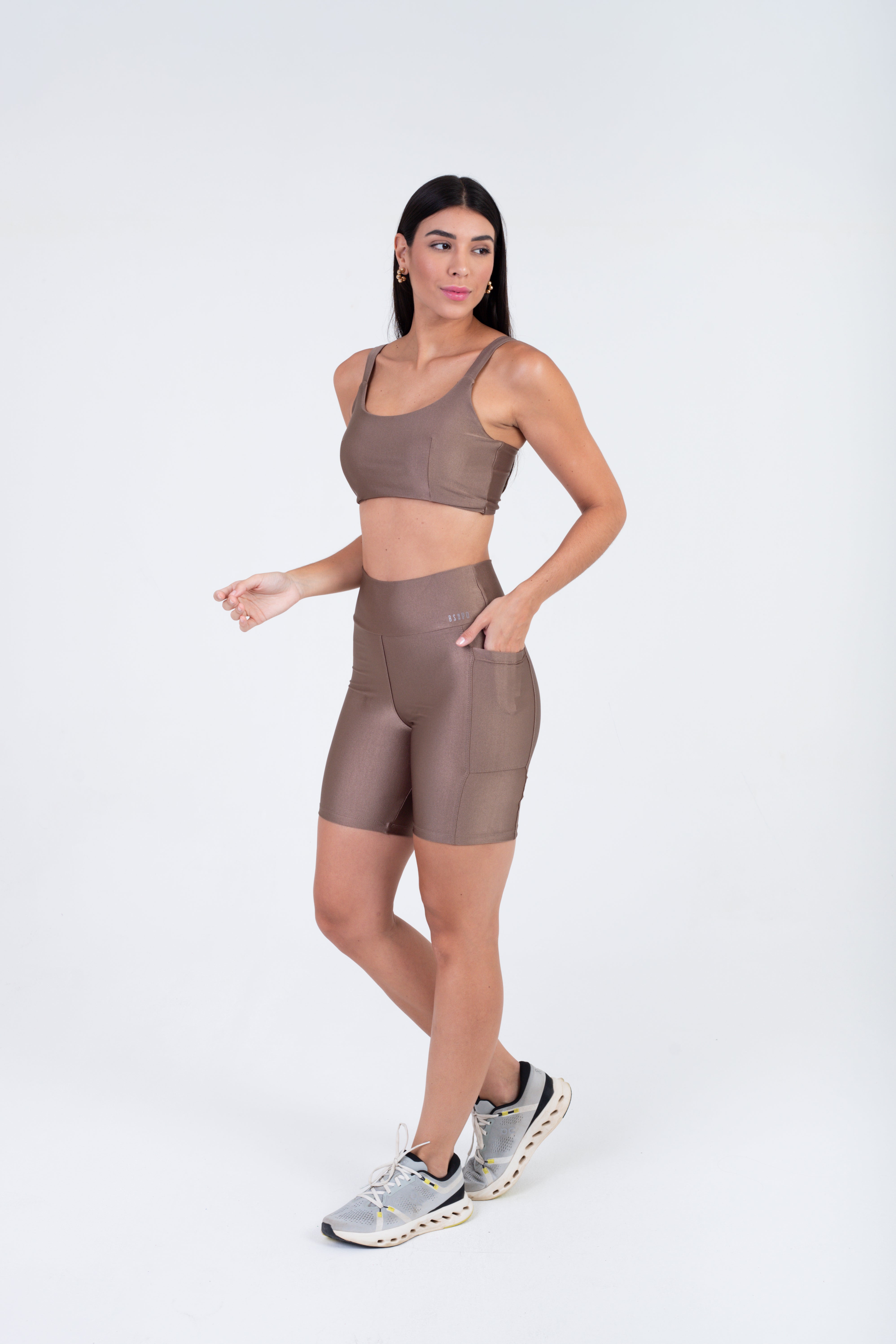 TOP ALCA LARGA GLOW ACTIVE - CASTANHO