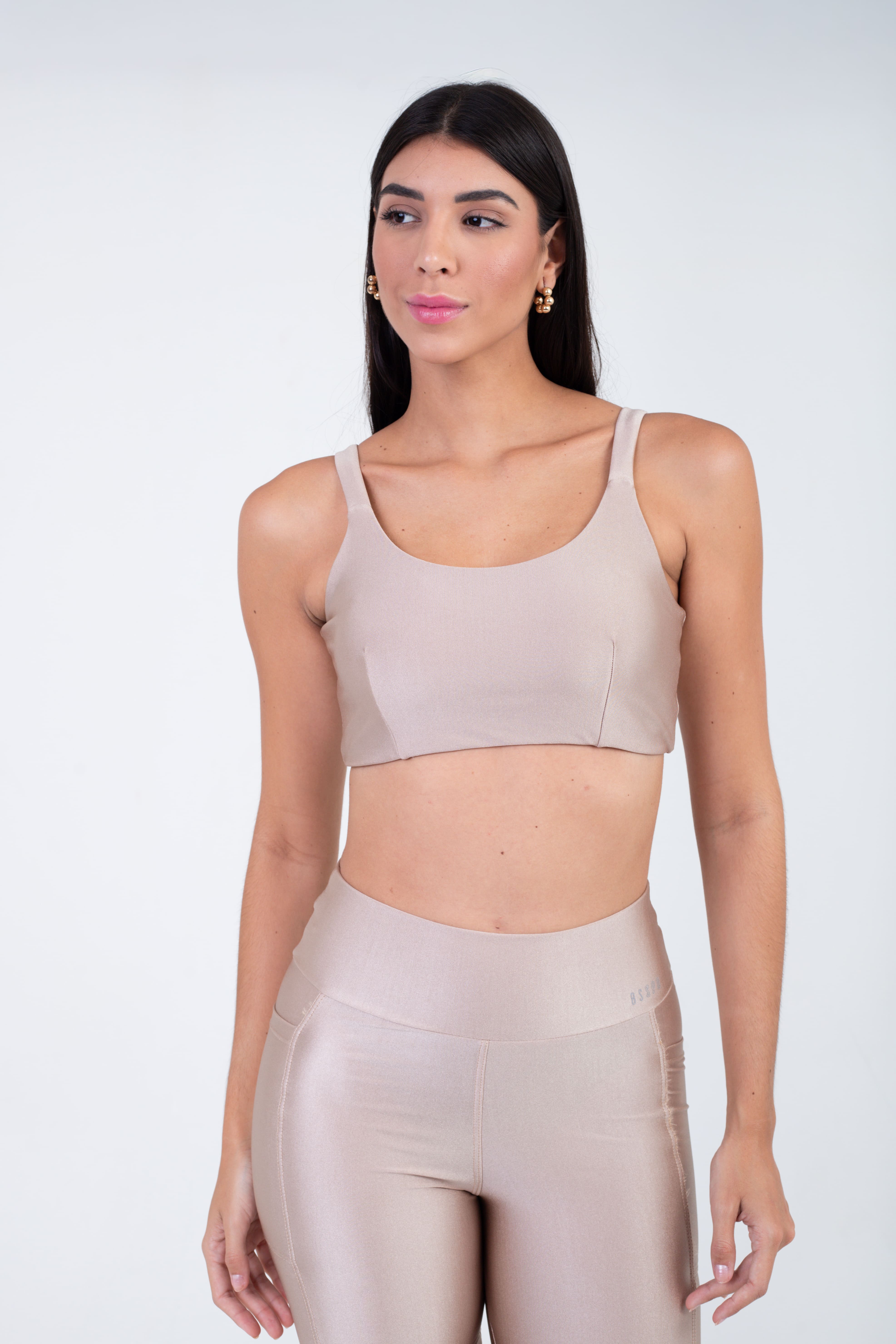 TOP ALCA LARGA GLOW ACTIVE - CHOCOLATE