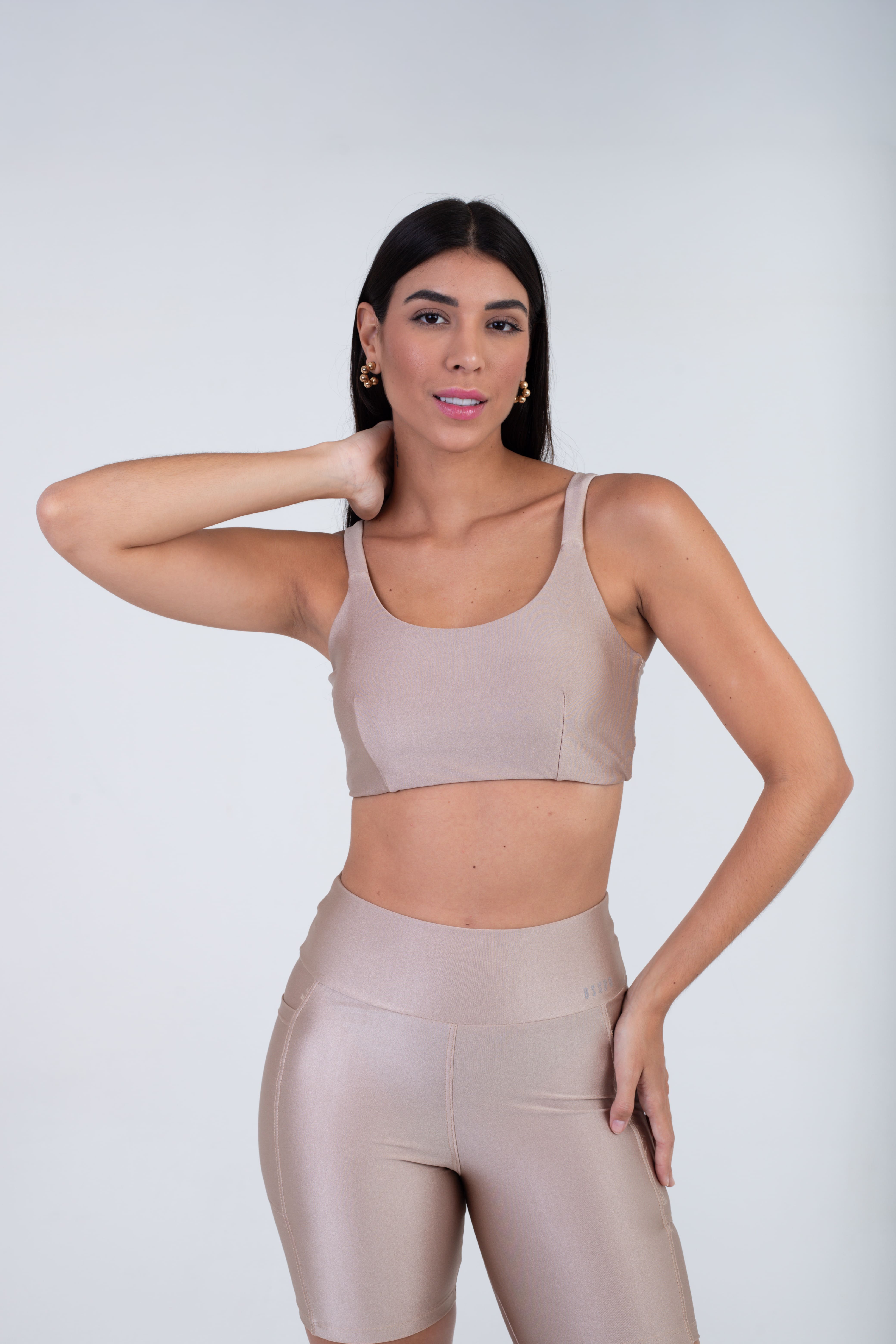 TOP ALCA LARGA GLOW ACTIVE - CHOCOLATE