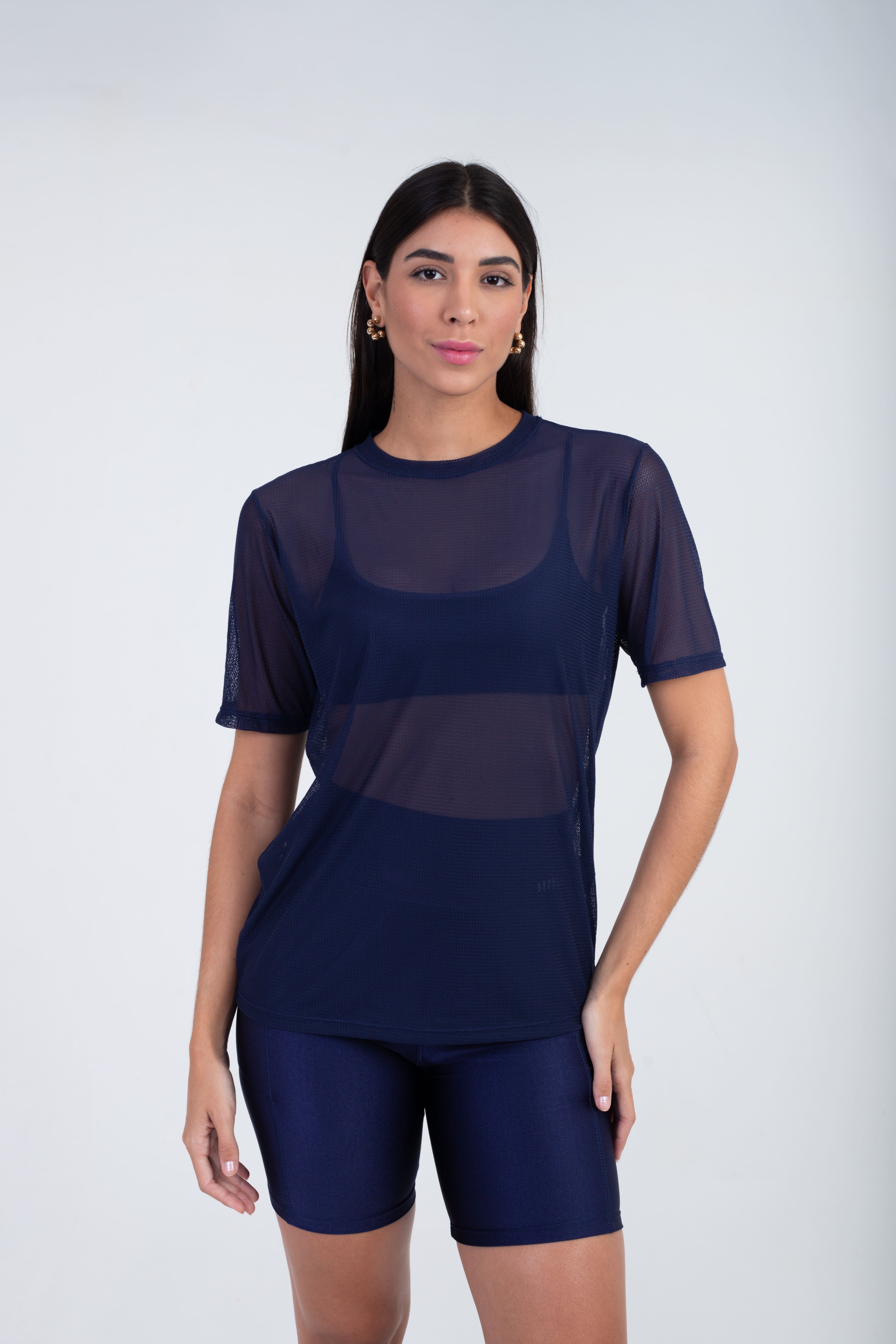 BLUSA LONG ESSENCIAL TELA CORAL - SIDERAL