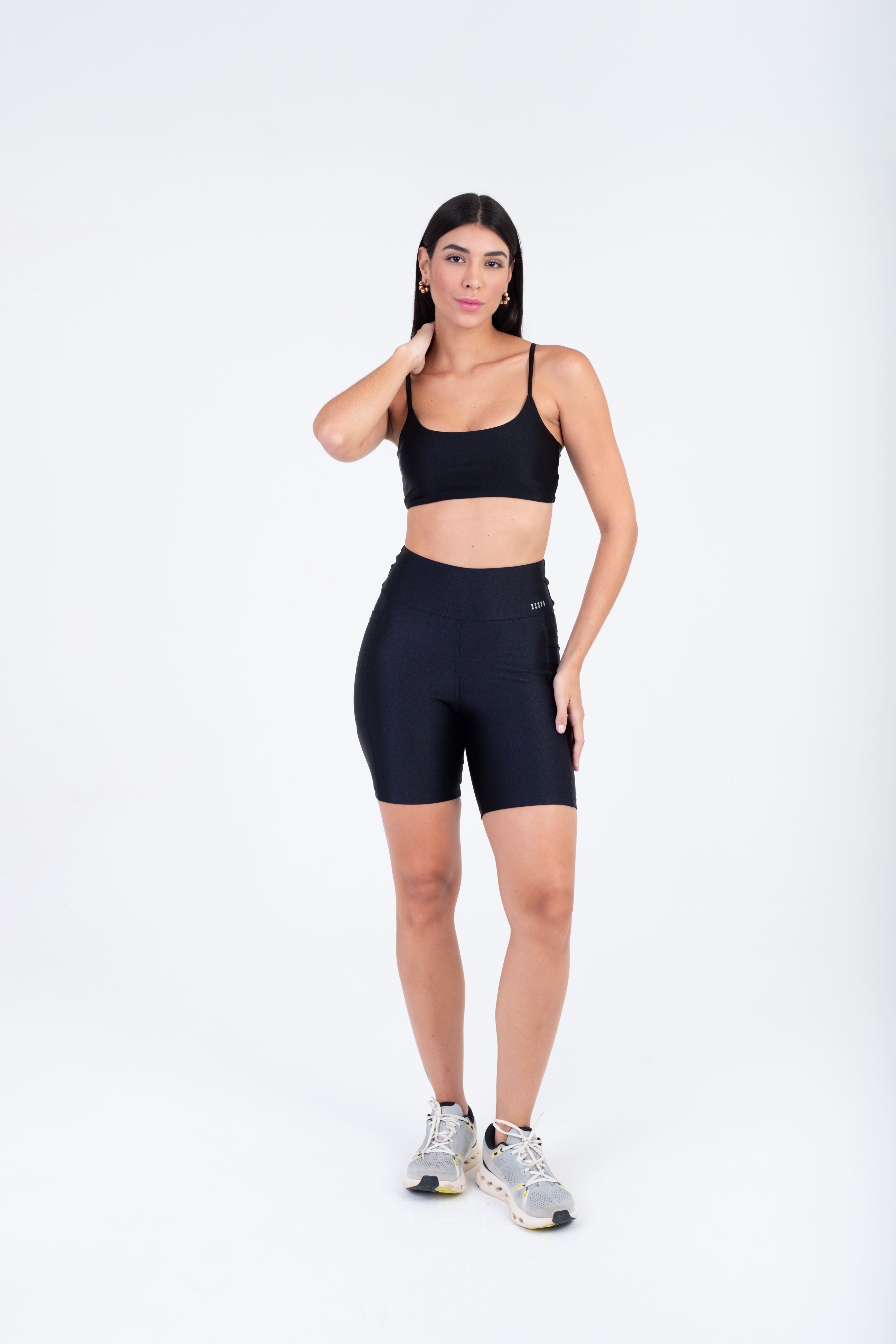 SHORT BIKER - PRETO