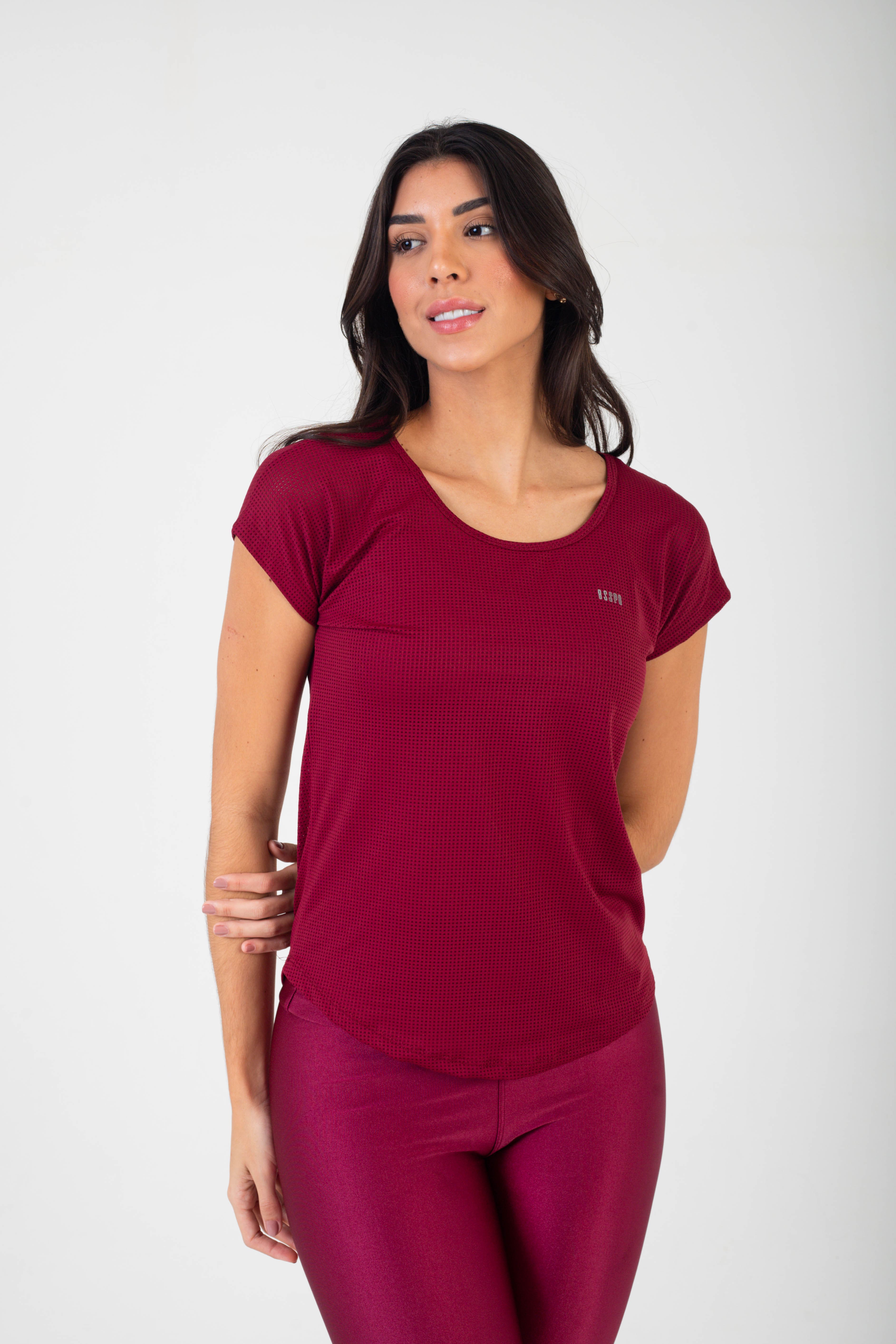BLUSA T-SHIRT BSSPO CLUB FIT - VINHO