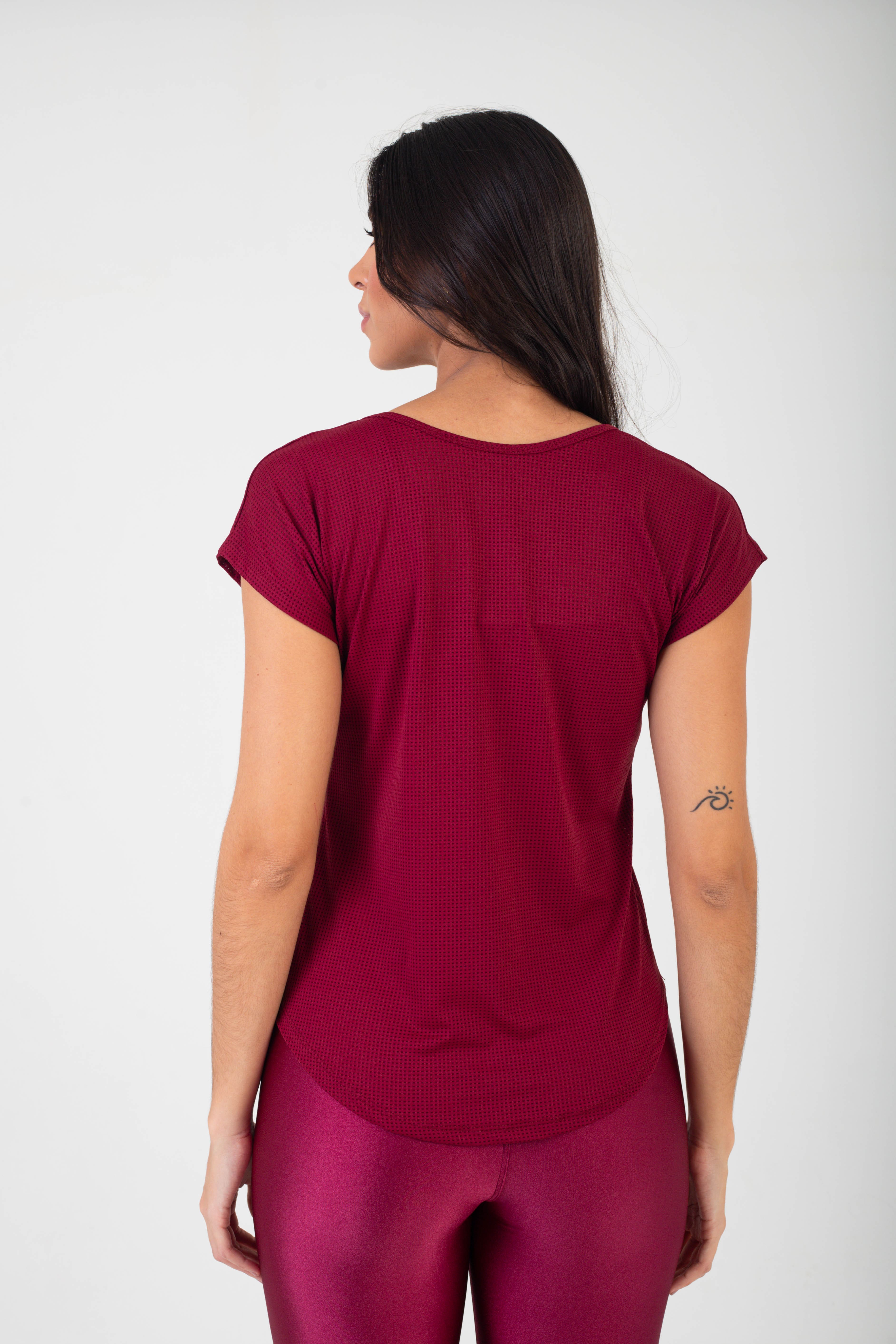 BLUSA T-SHIRT BSSPO CLUB FIT - VINHO