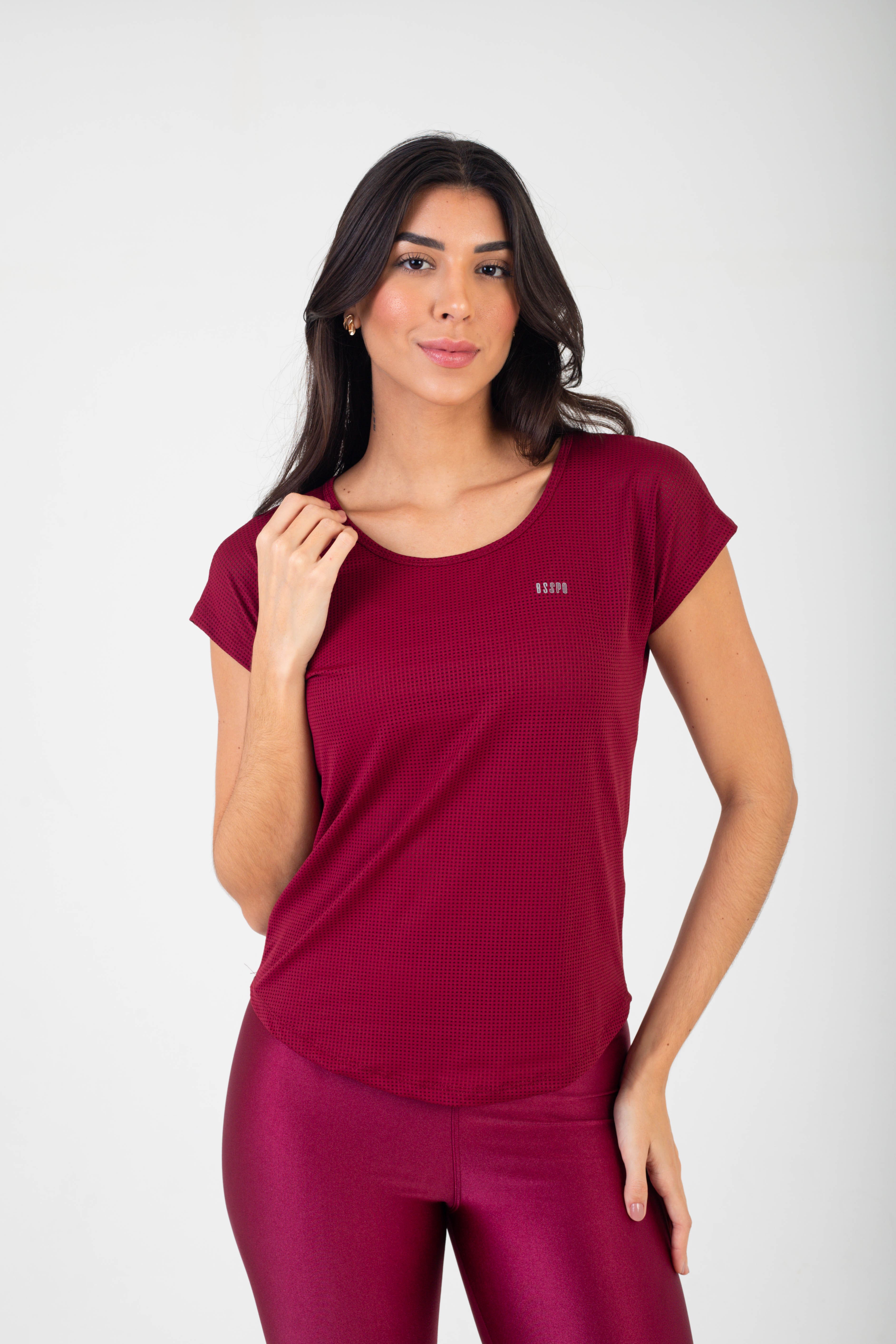 BLUSA T-SHIRT BSSPO CLUB FIT - VINHO