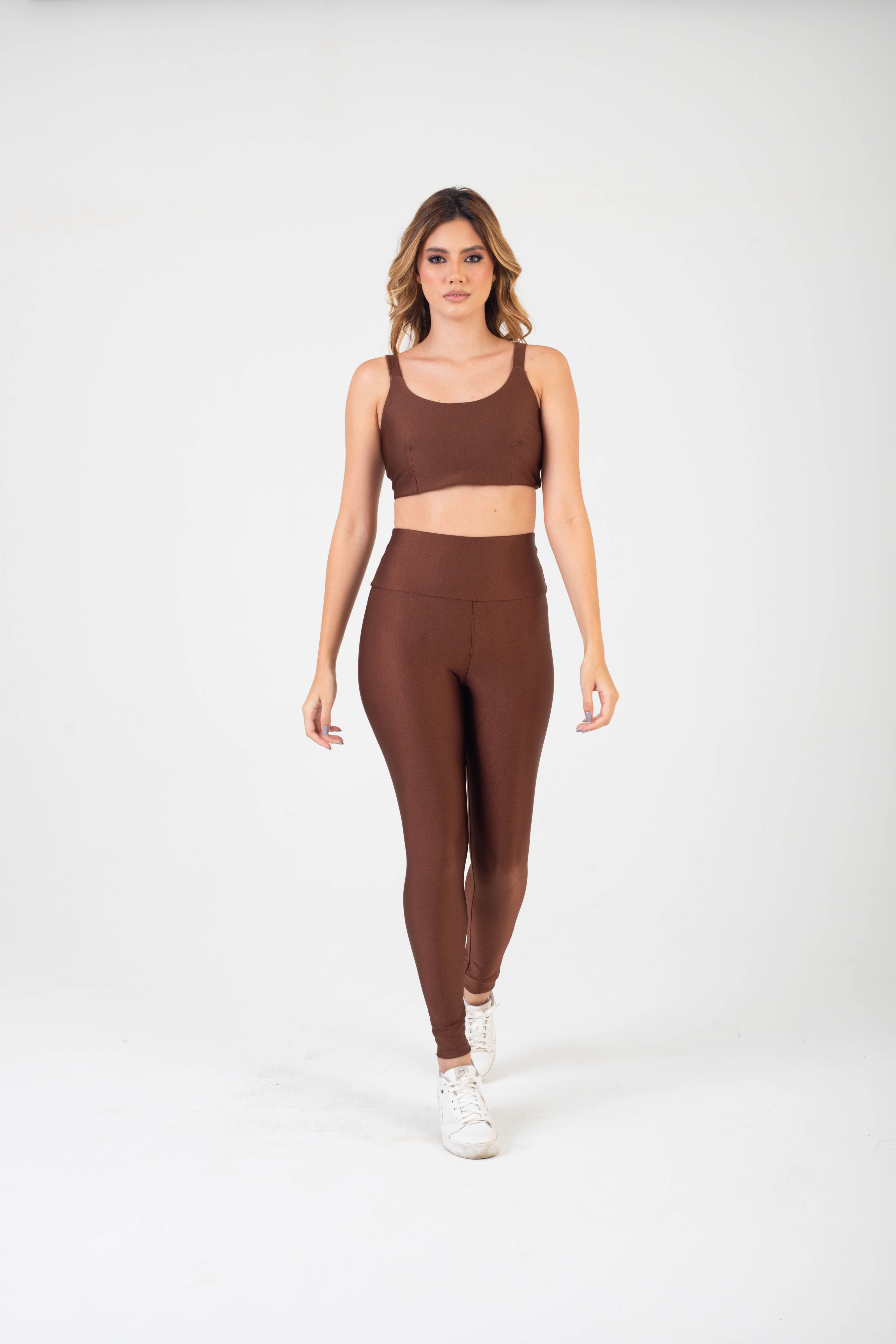 CALCA LEGGING GLOW ACTIVE - COFFEE