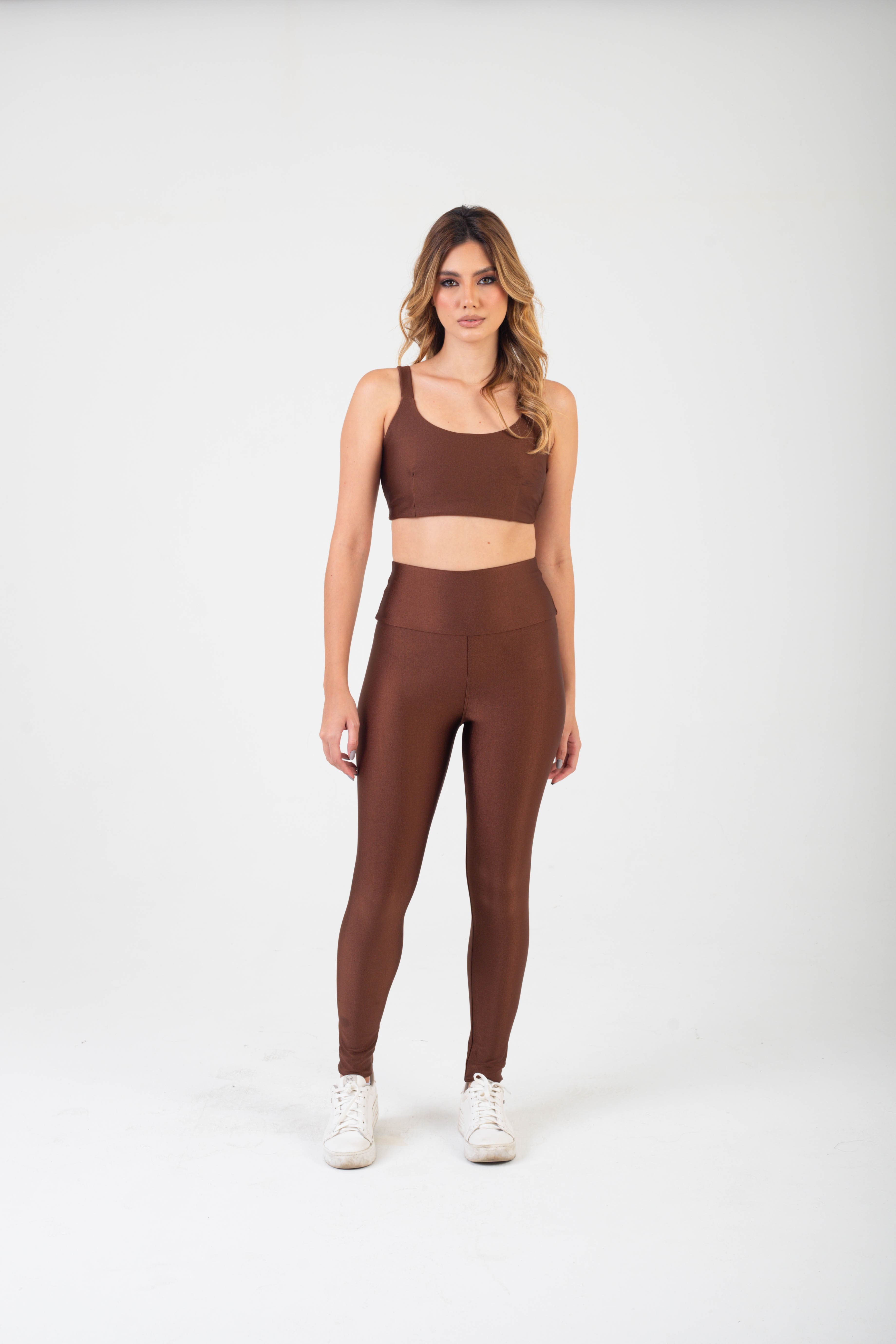 CALCA LEGGING GLOW ACTIVE - COFFEE