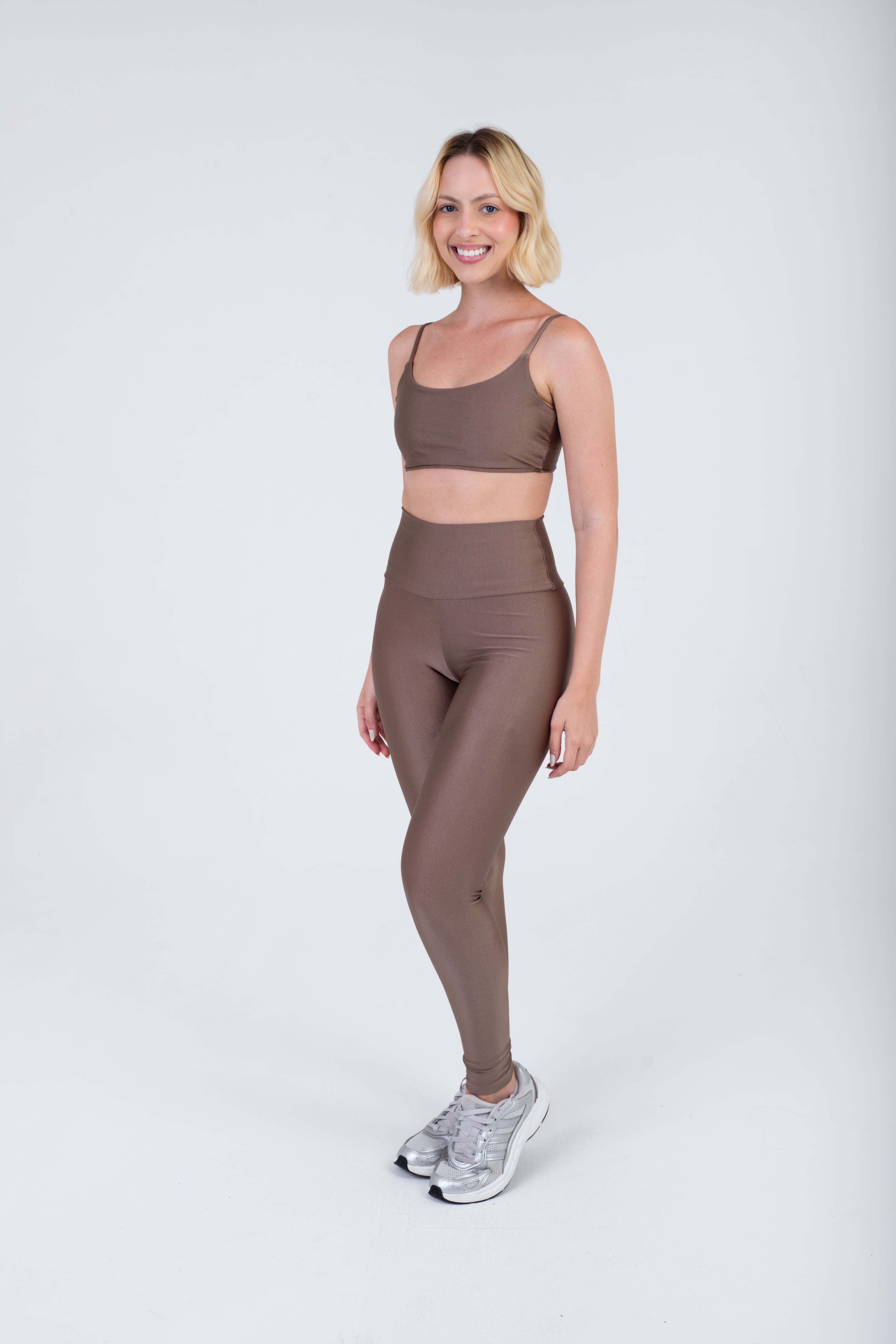 CALCA LEGGING GLOW ACTIVE - CASTANHO