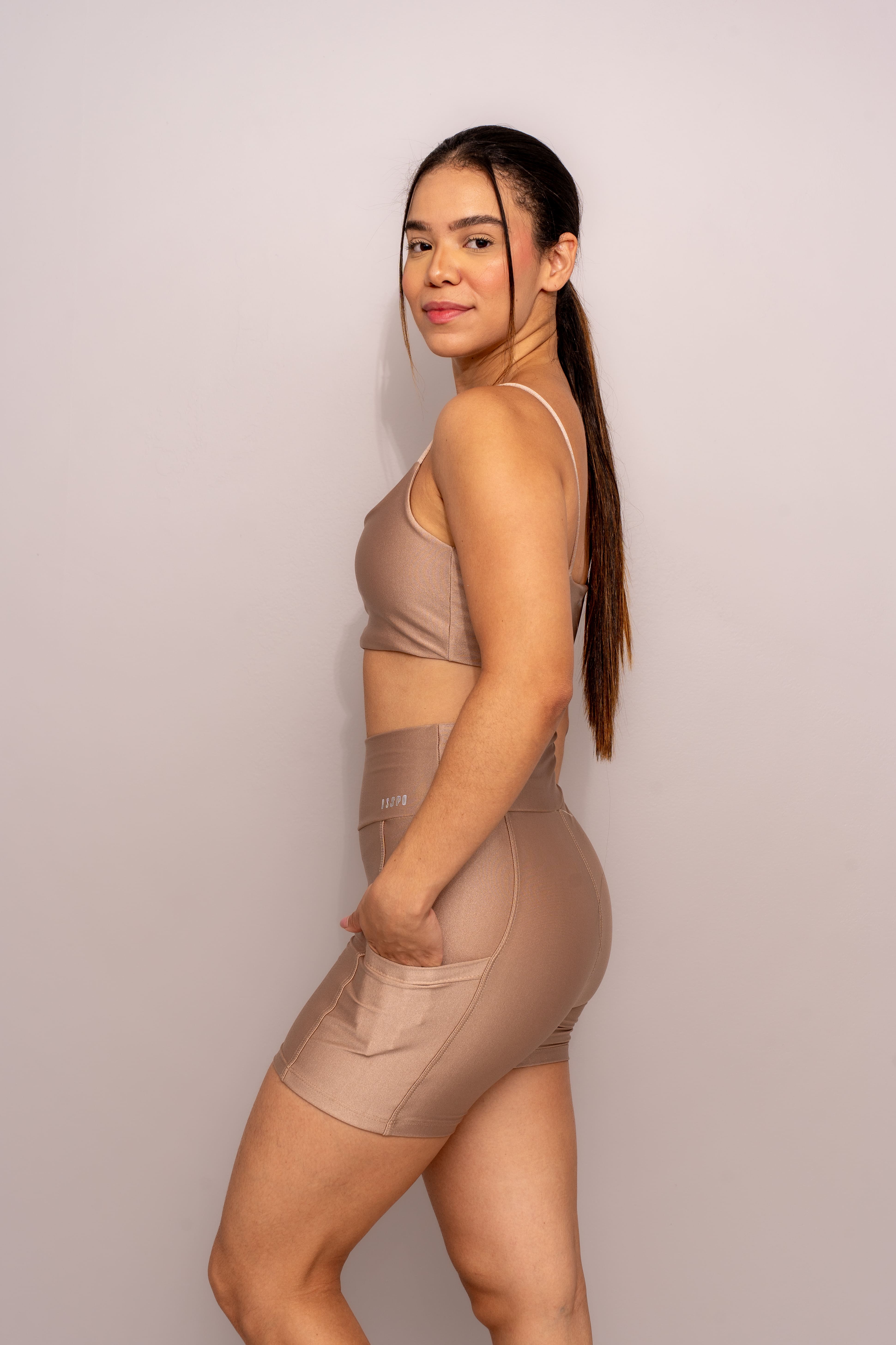 SHORT GLOW ACTIVE - CHOCOLATE