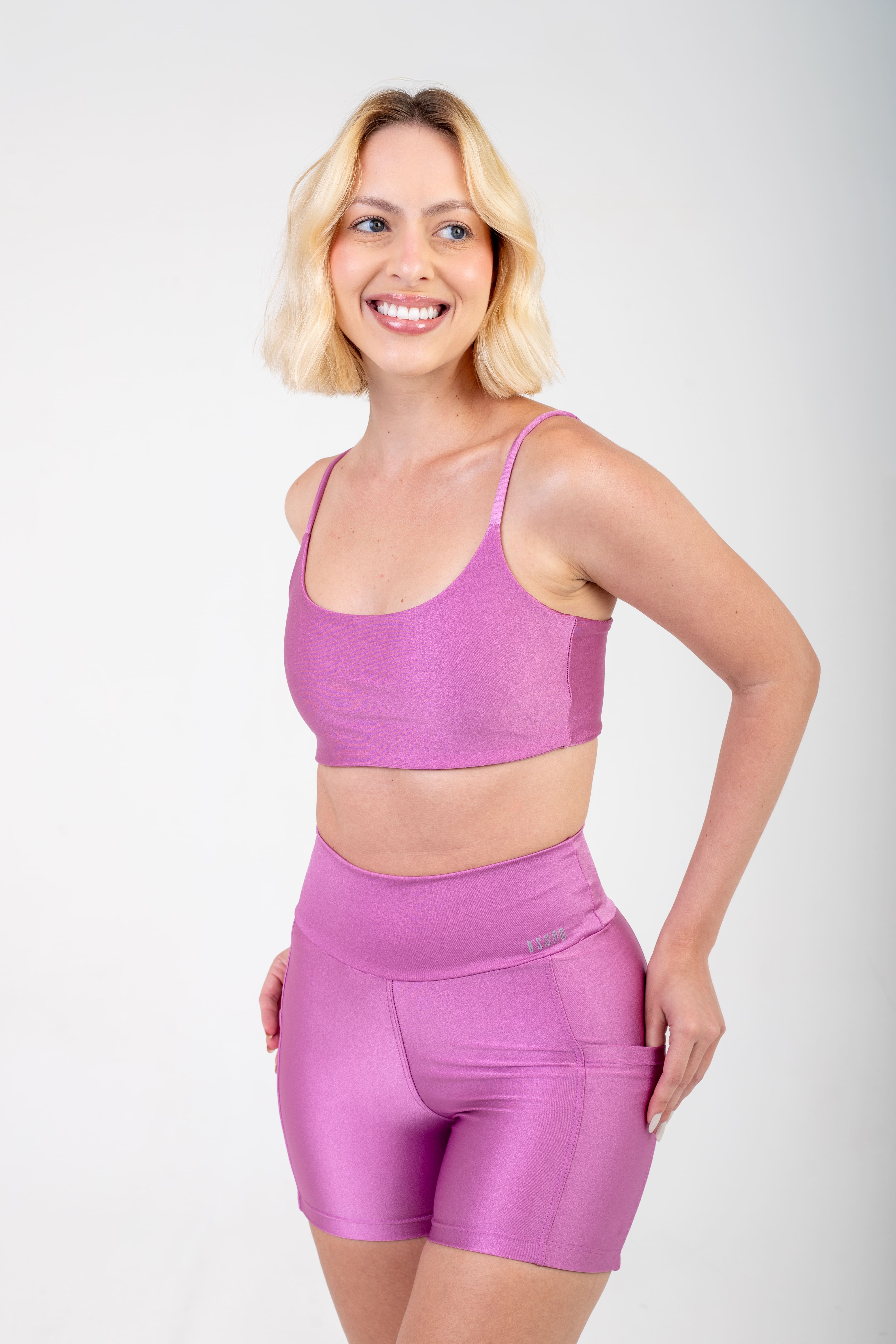 SHORT GLOW ACTIVE - MAUVE