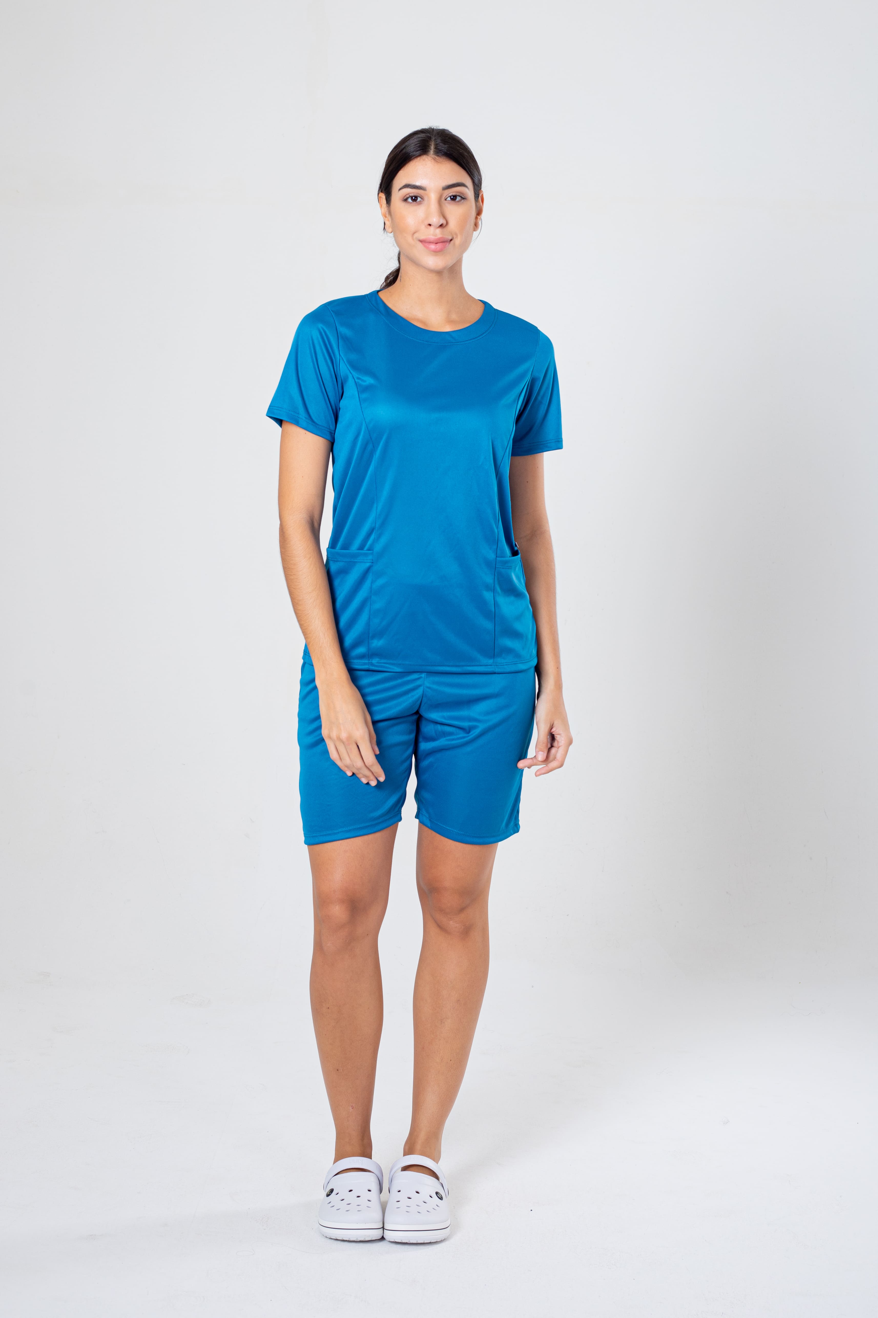 CONJUNTO FARDAMENTO HELANCA LIGHT GOLA R COM BERMUDA - AZUL PETROLEO