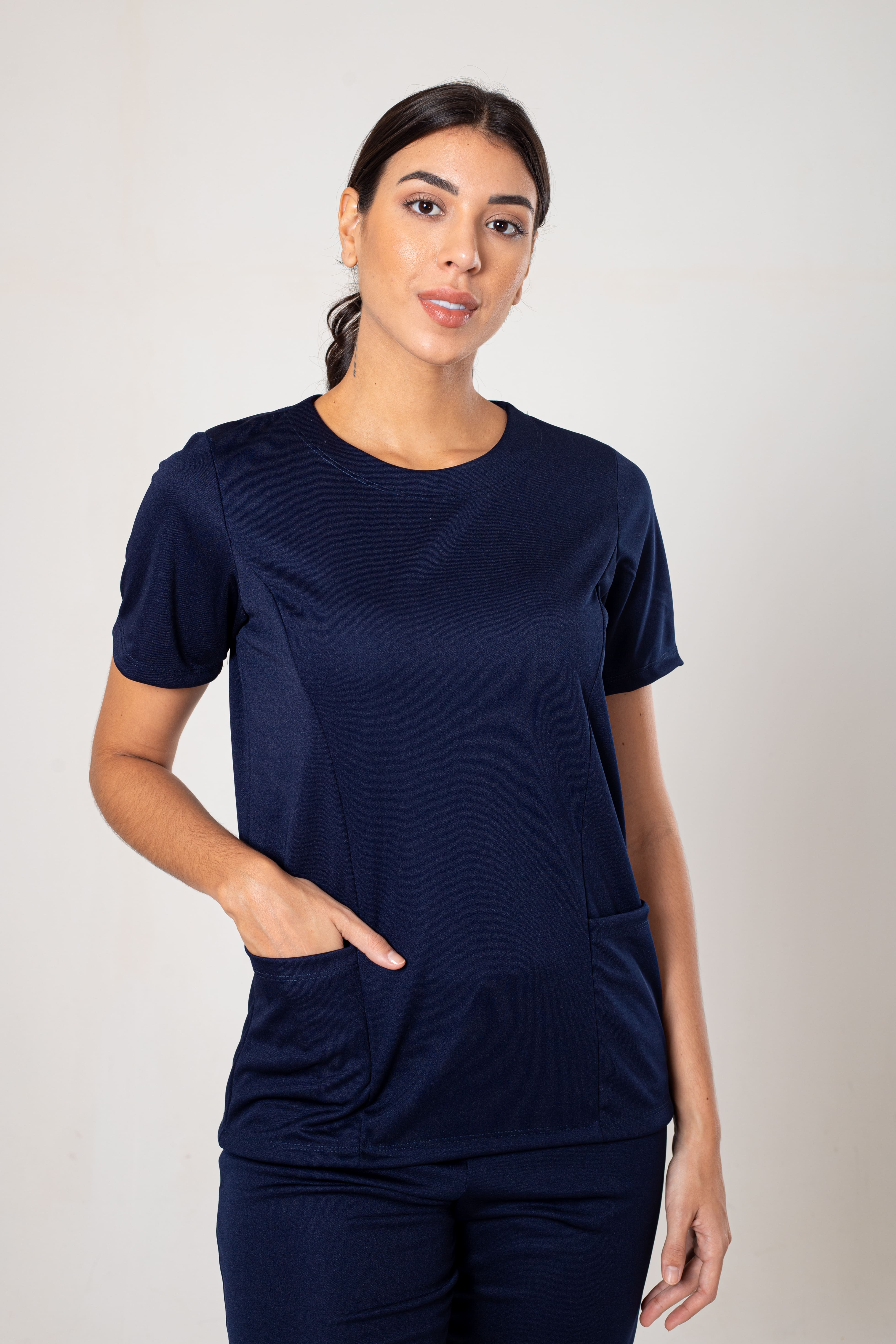 CONJUNTO FARDAMENTO HELANCA POP GOLA REDONDA COM BERMUDA - MARINHO