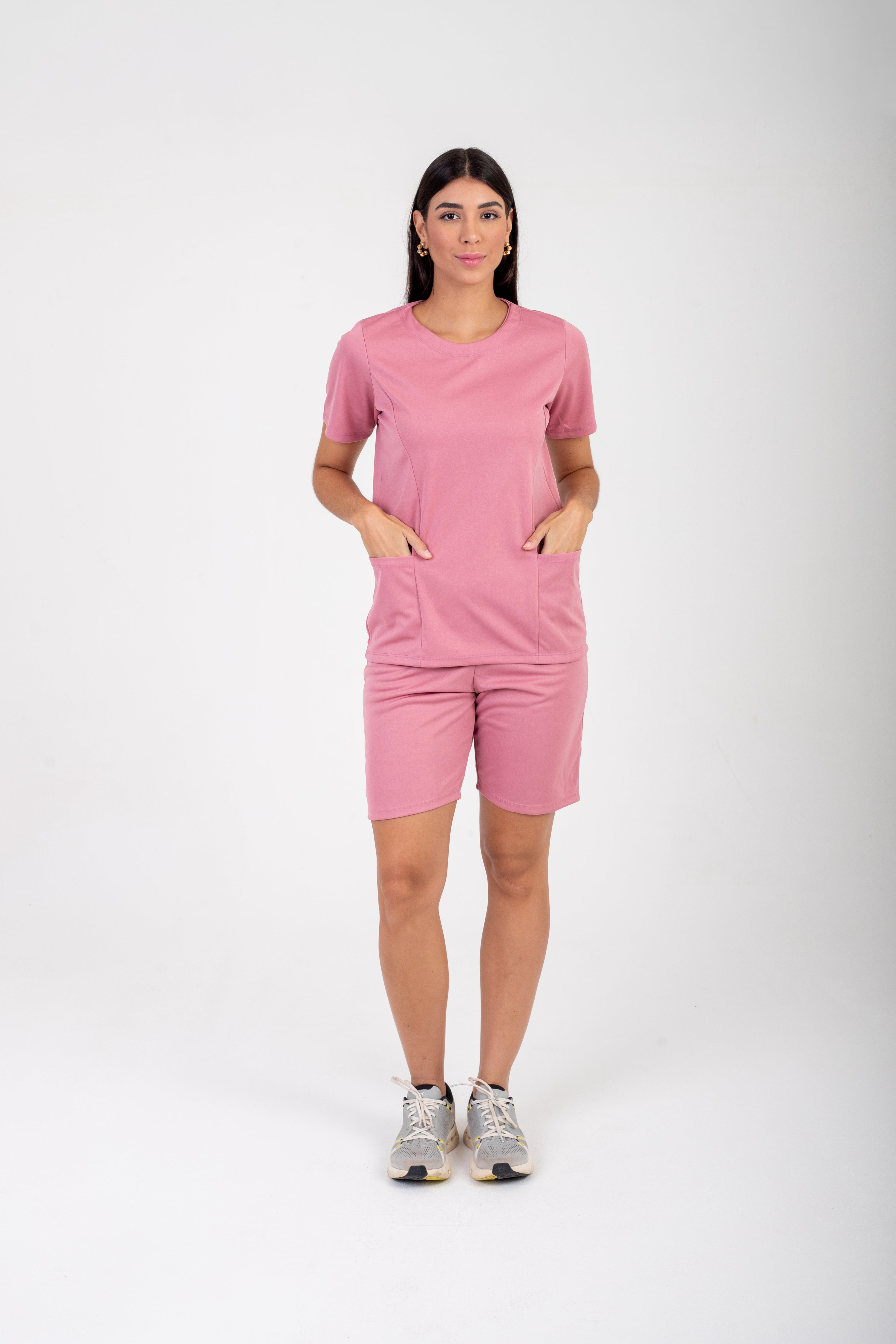 CONJUNTO FARDAMENTO HELANCA POP GOLA REDONDA COM BERMUDA - NINFA