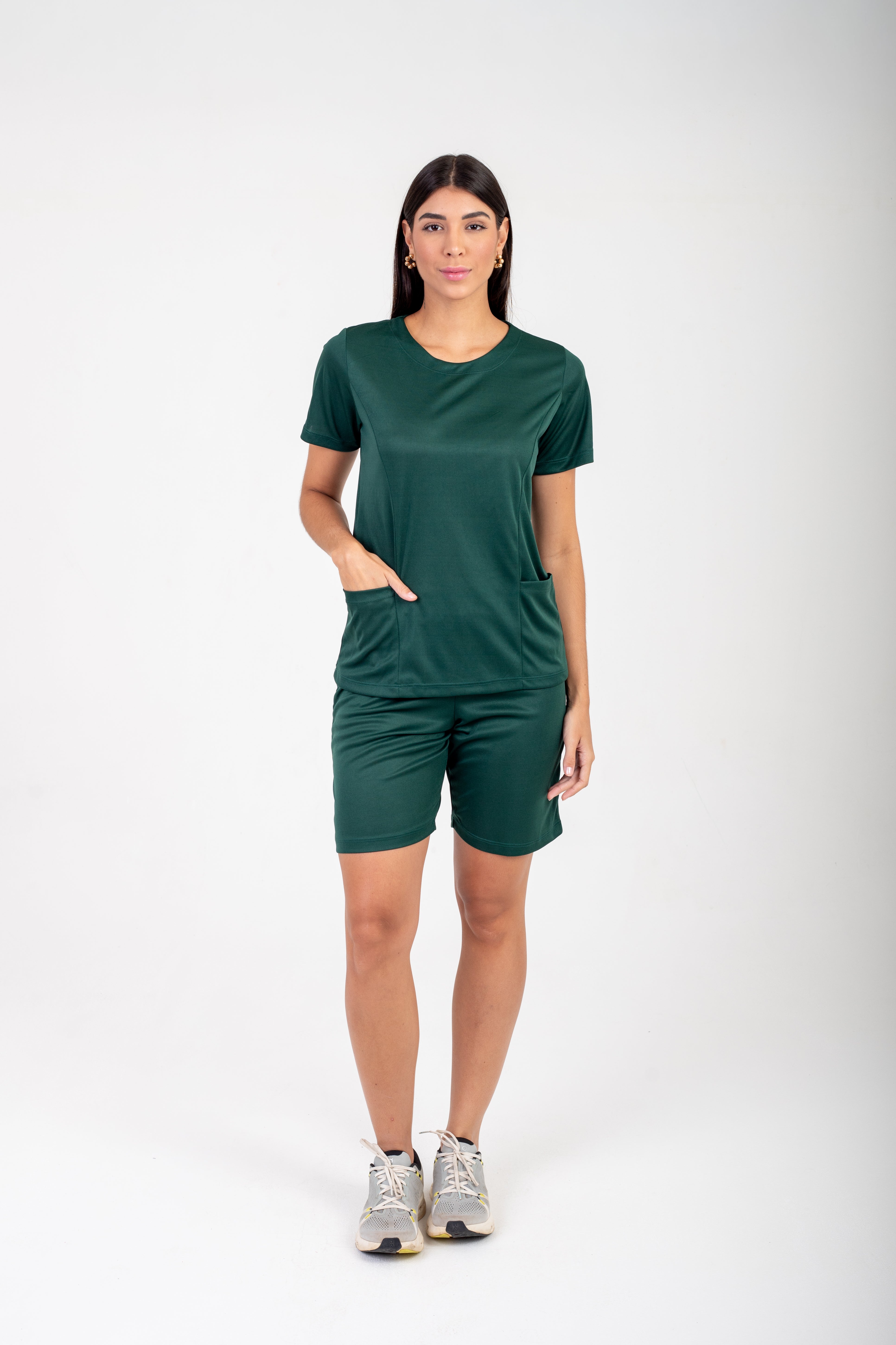 CONJUNTO FARDAMENTO HELANCA POP GOLA REDONDA COM BERMUDA - MOSS