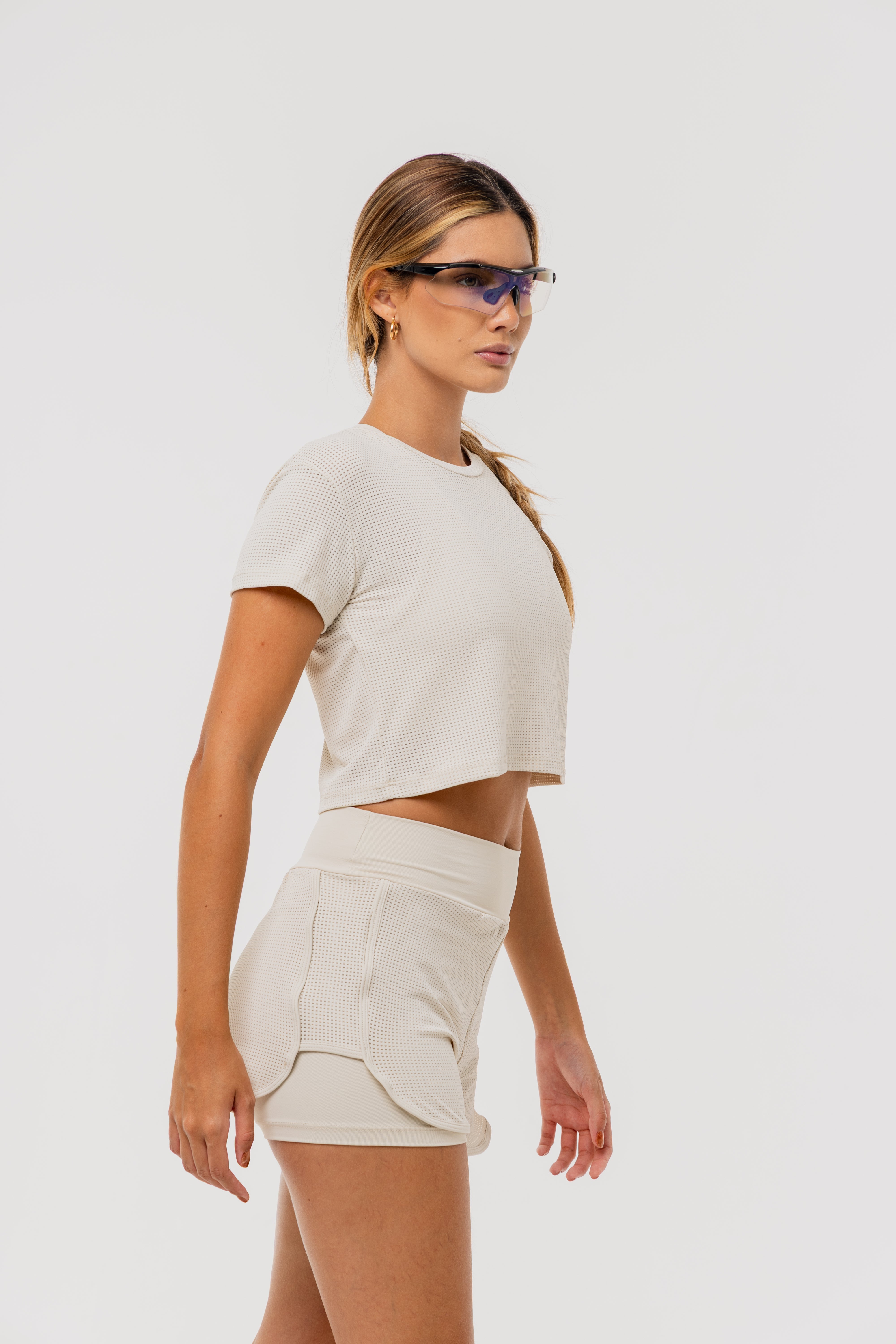 BLUSA CROPPED MANGA CURTA ACTIVE FRESH - LUNA