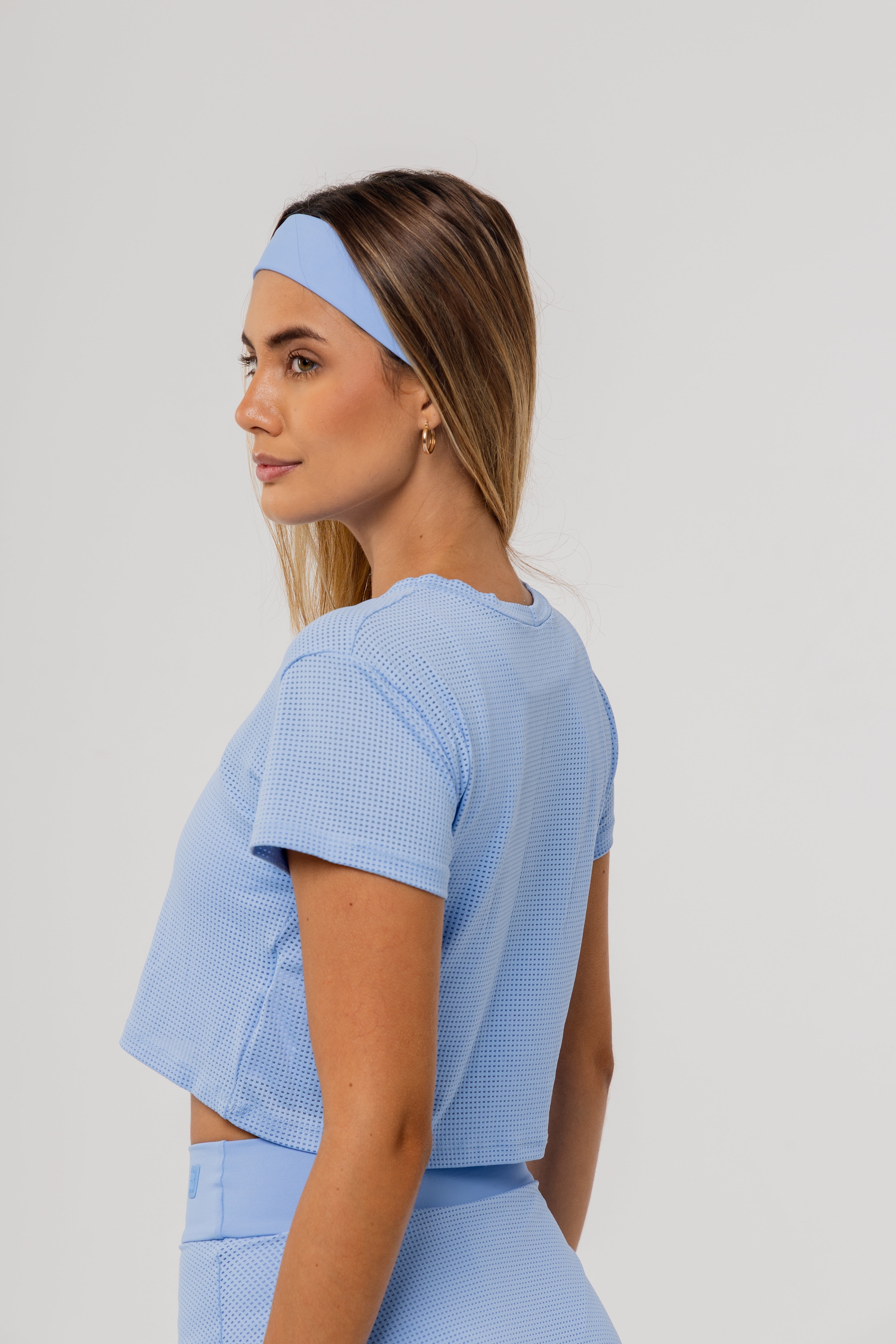 BLUSA CROPPED MANGA CURTA ACTIVE FRESH - FLY
