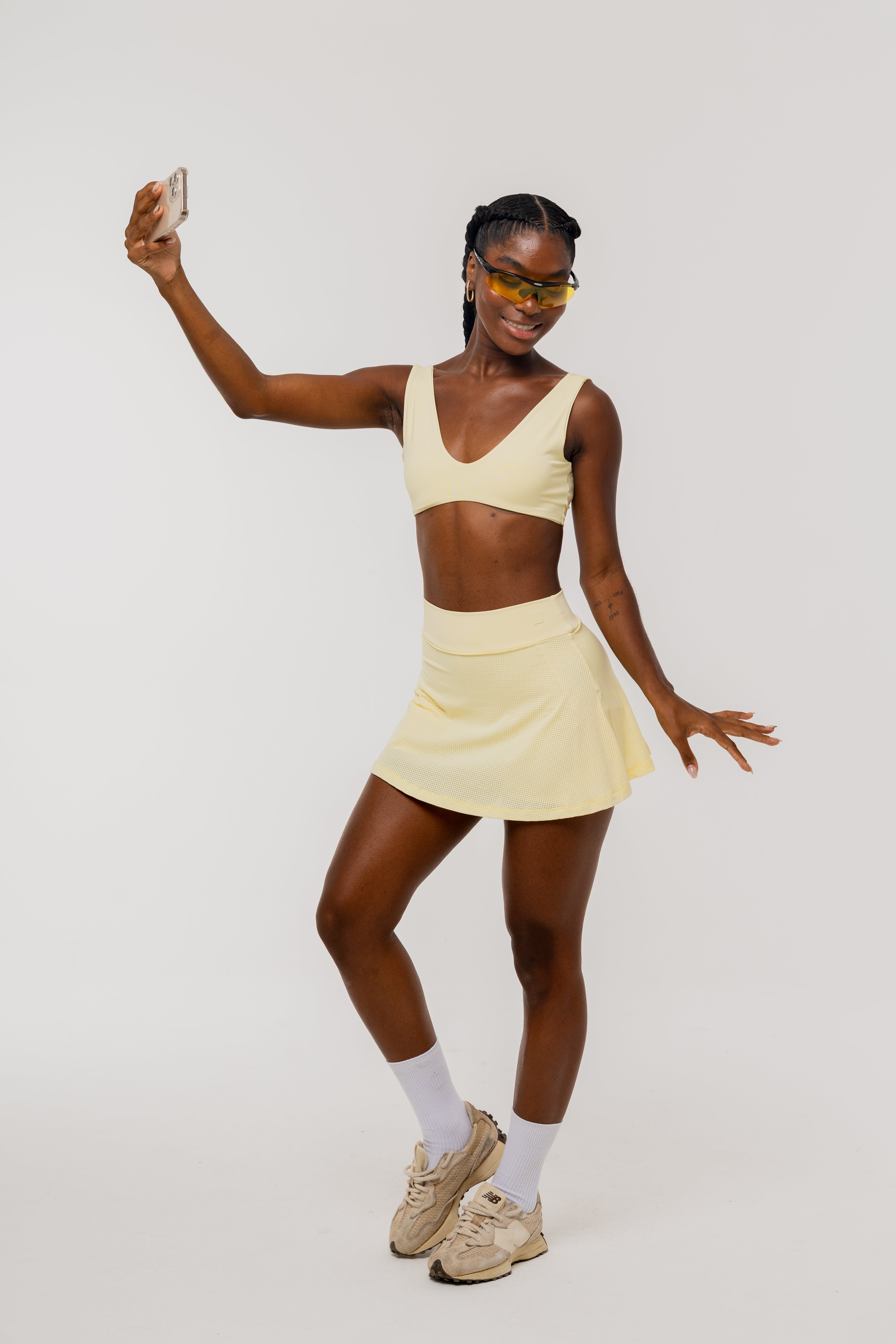 SHORT SAIA TENNIS CLUB ACTIVE FRESH - BUTTER