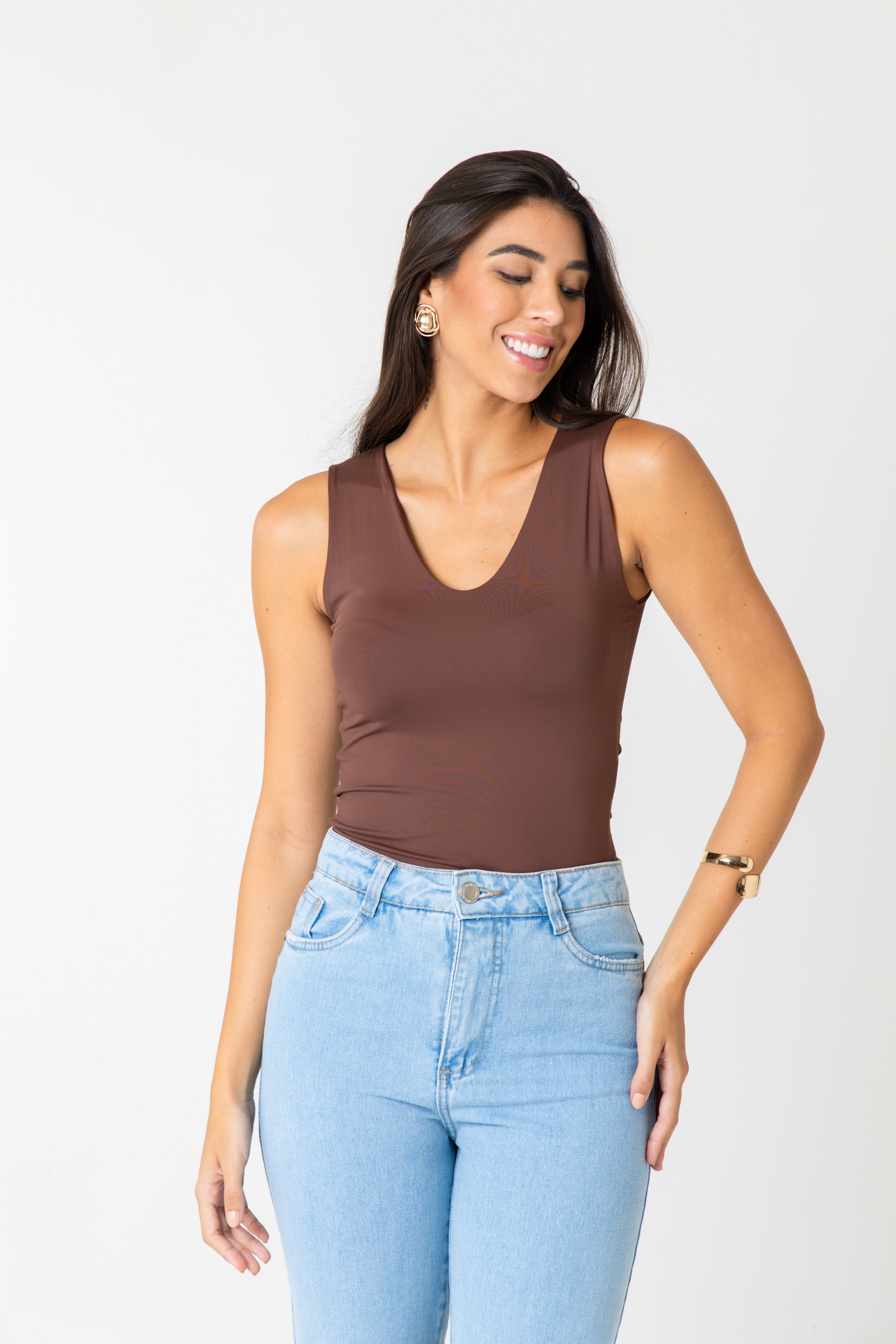 BLUSA EVE SENSINTIVE LIGHT - MARROM