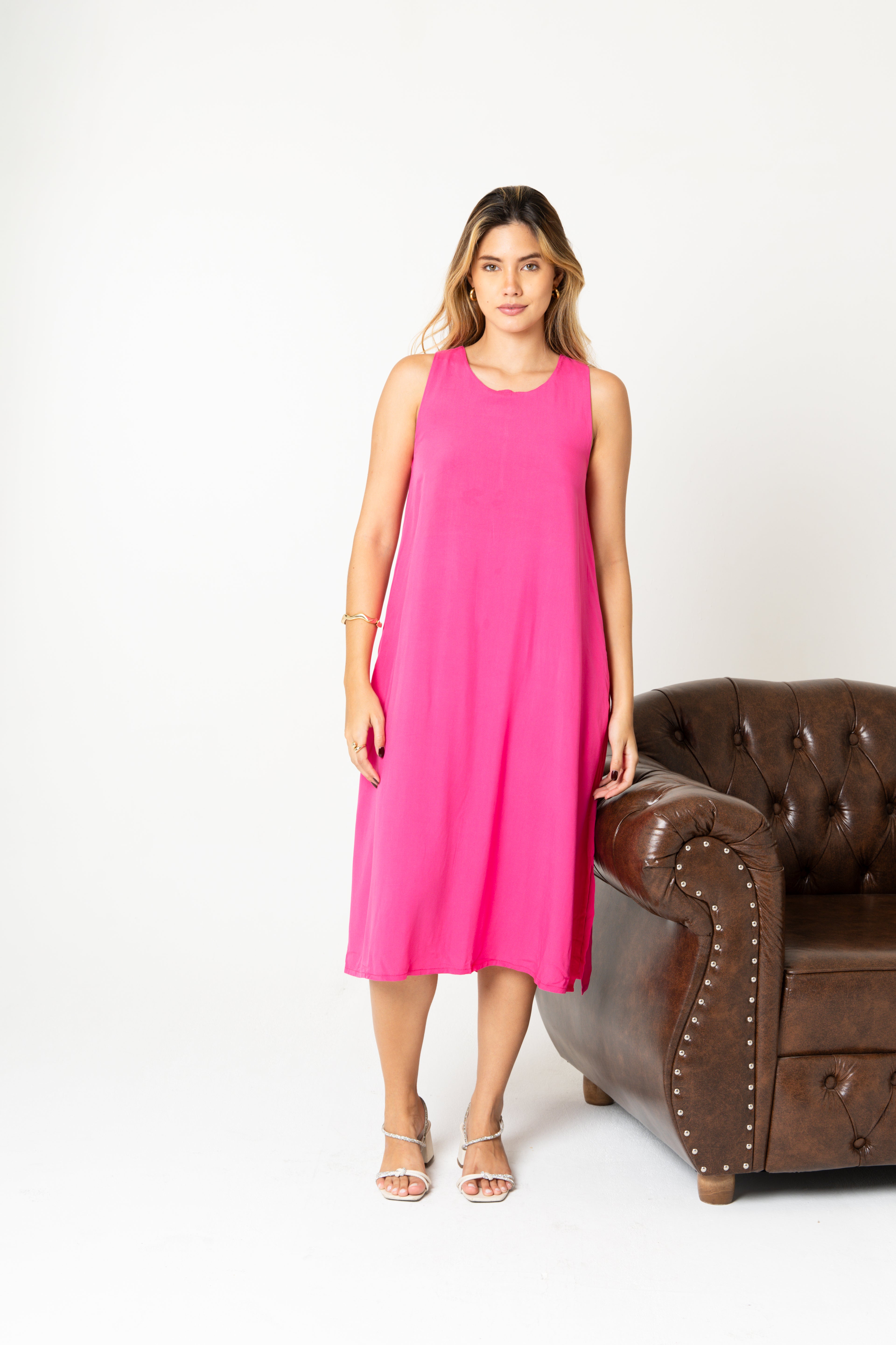 VESTIDO POP MIDI - PINK