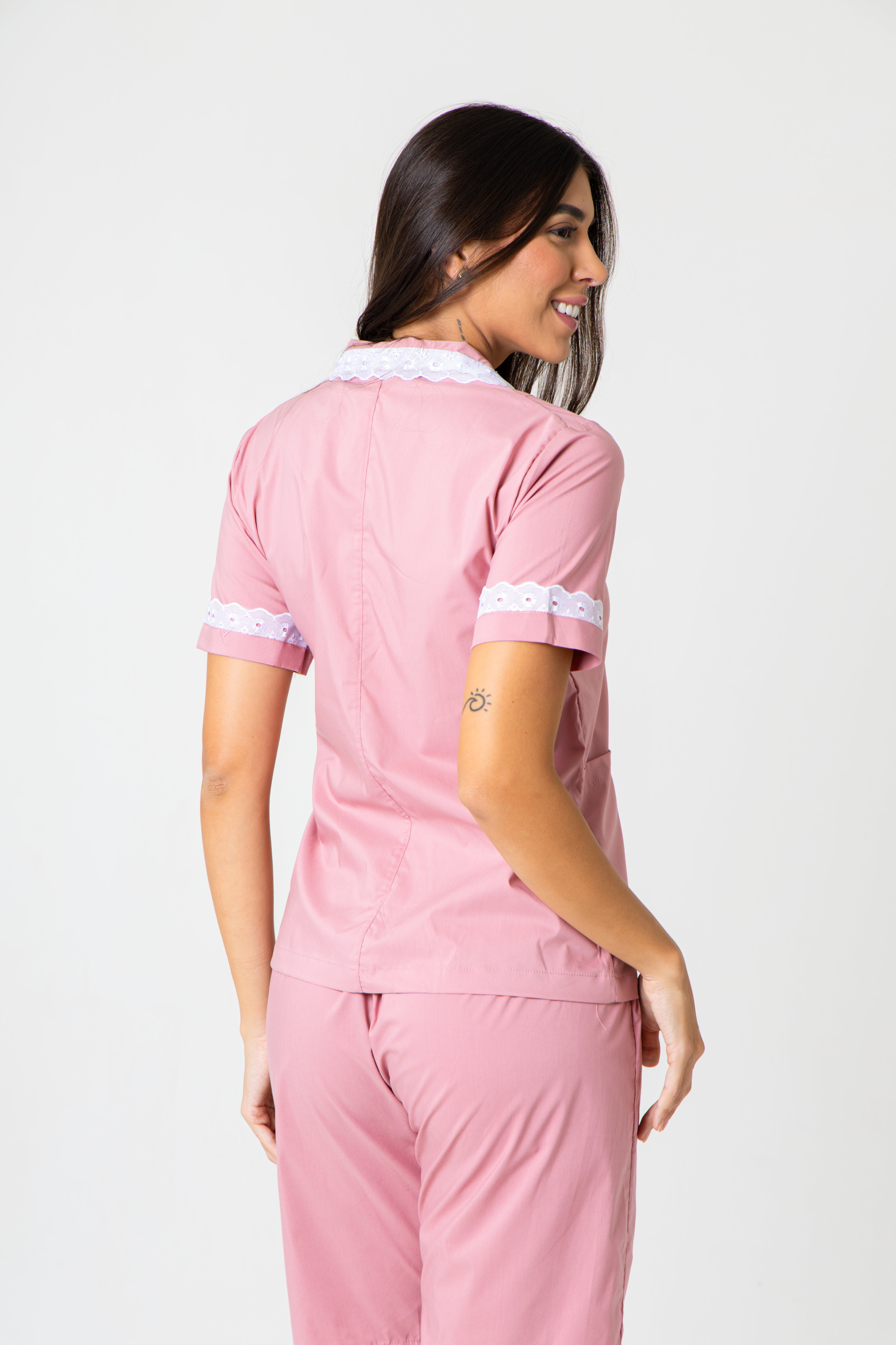 CONJUNTO FARDAMENTO LISBELLA  COM BERMUDA - ROSA