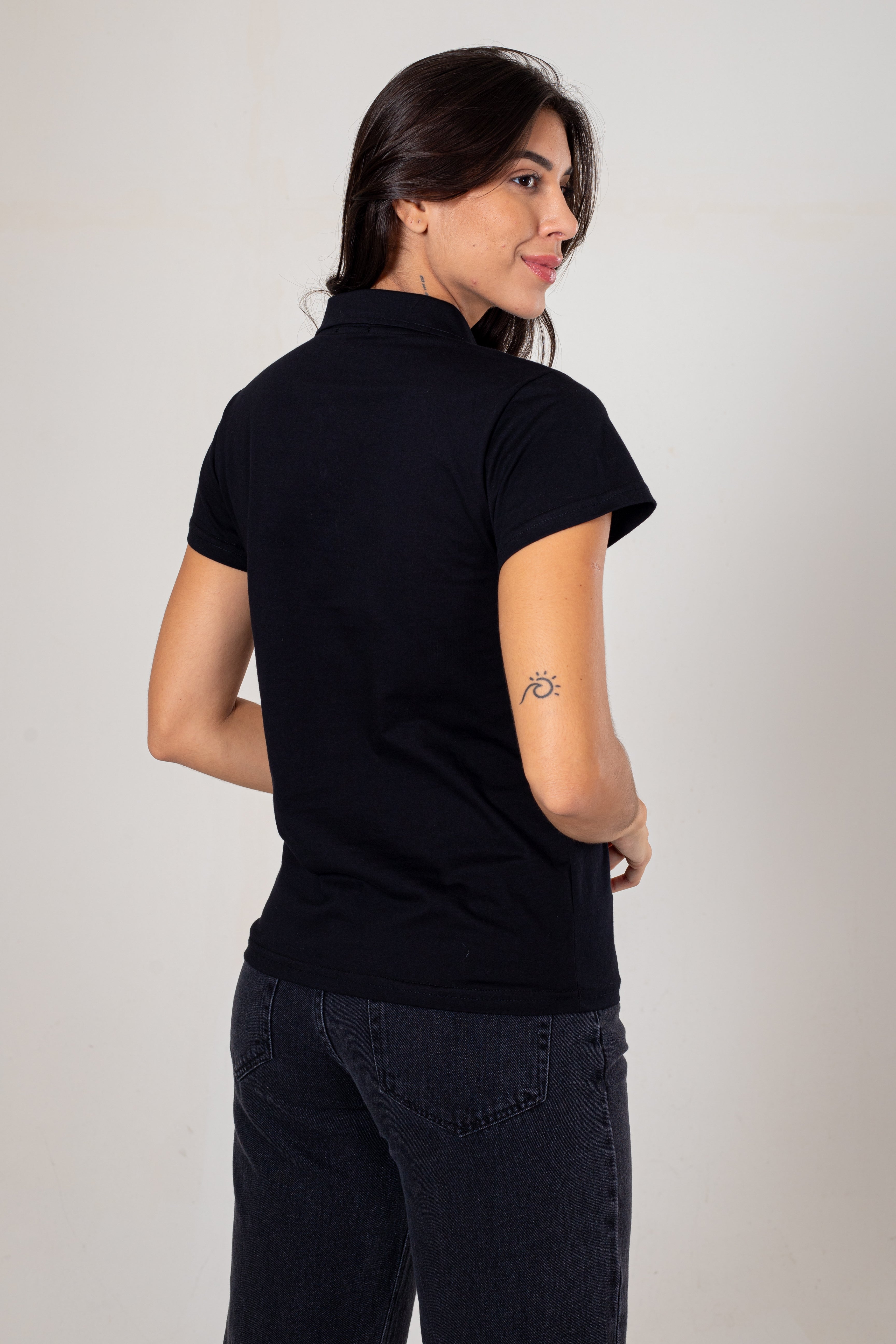 BLUSA POLO FEMININA - PRETO