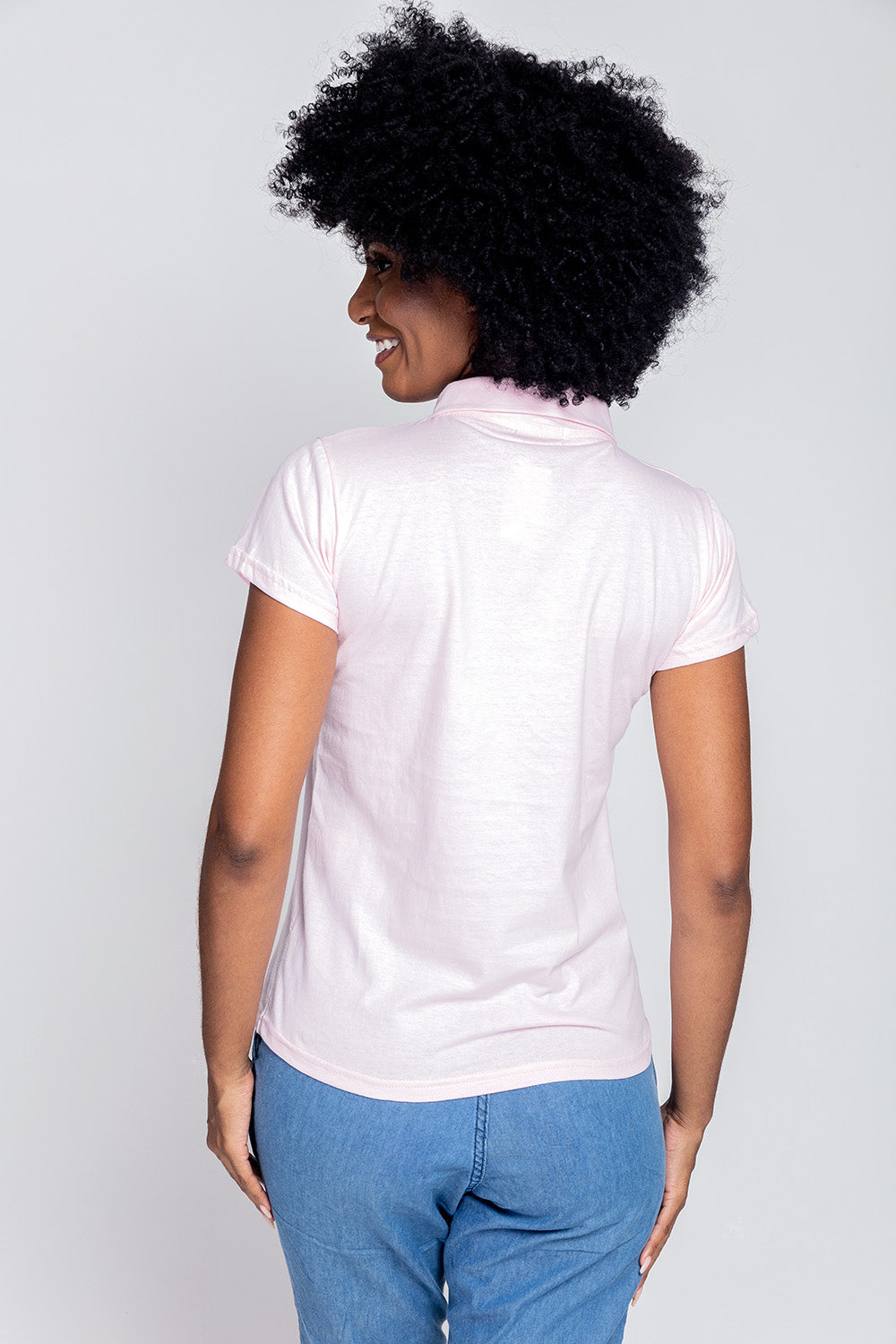 BLUSA POLO FEMININA - ROSA