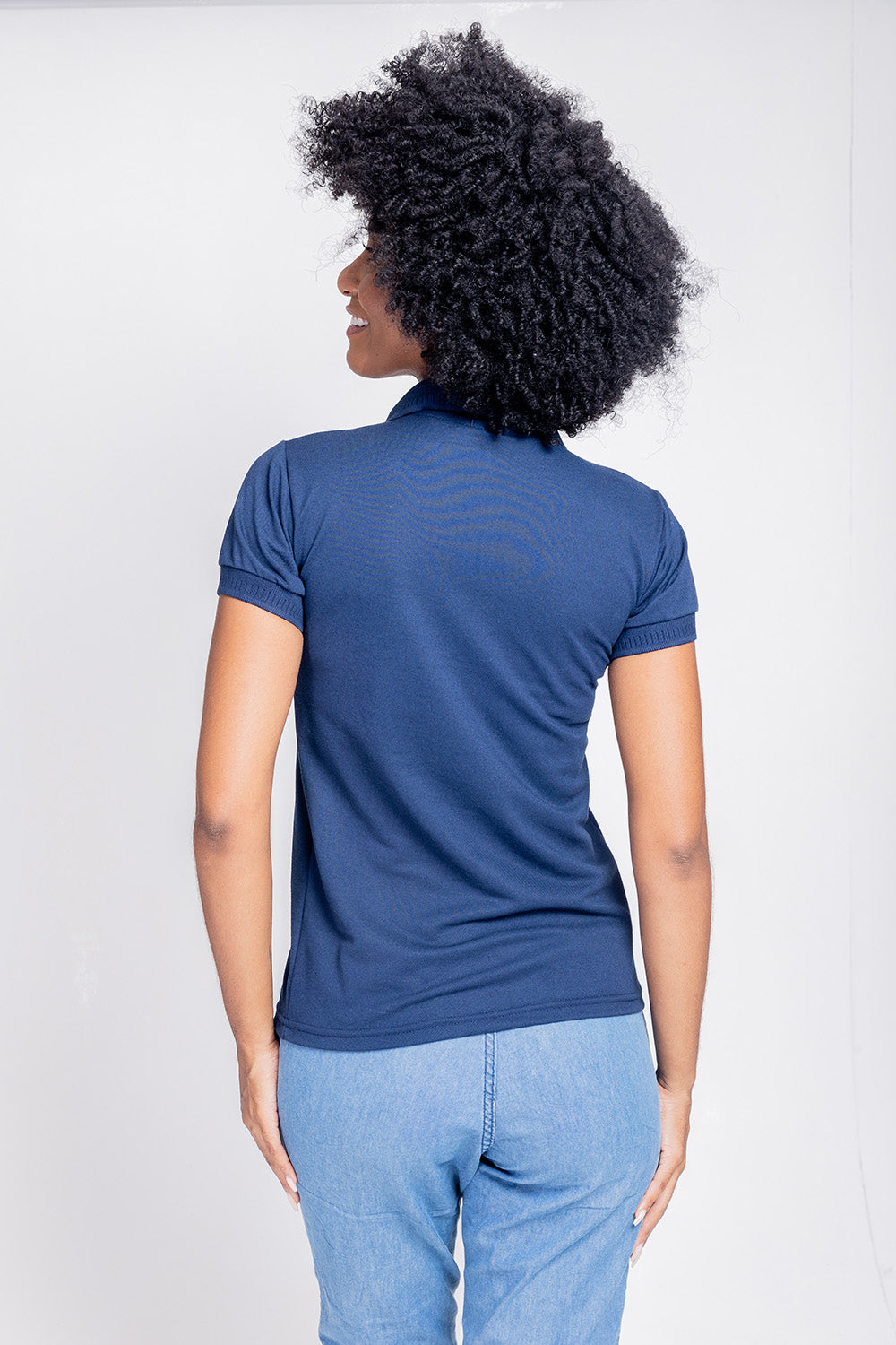 BLUSA POLO FEMININA - MARINHO