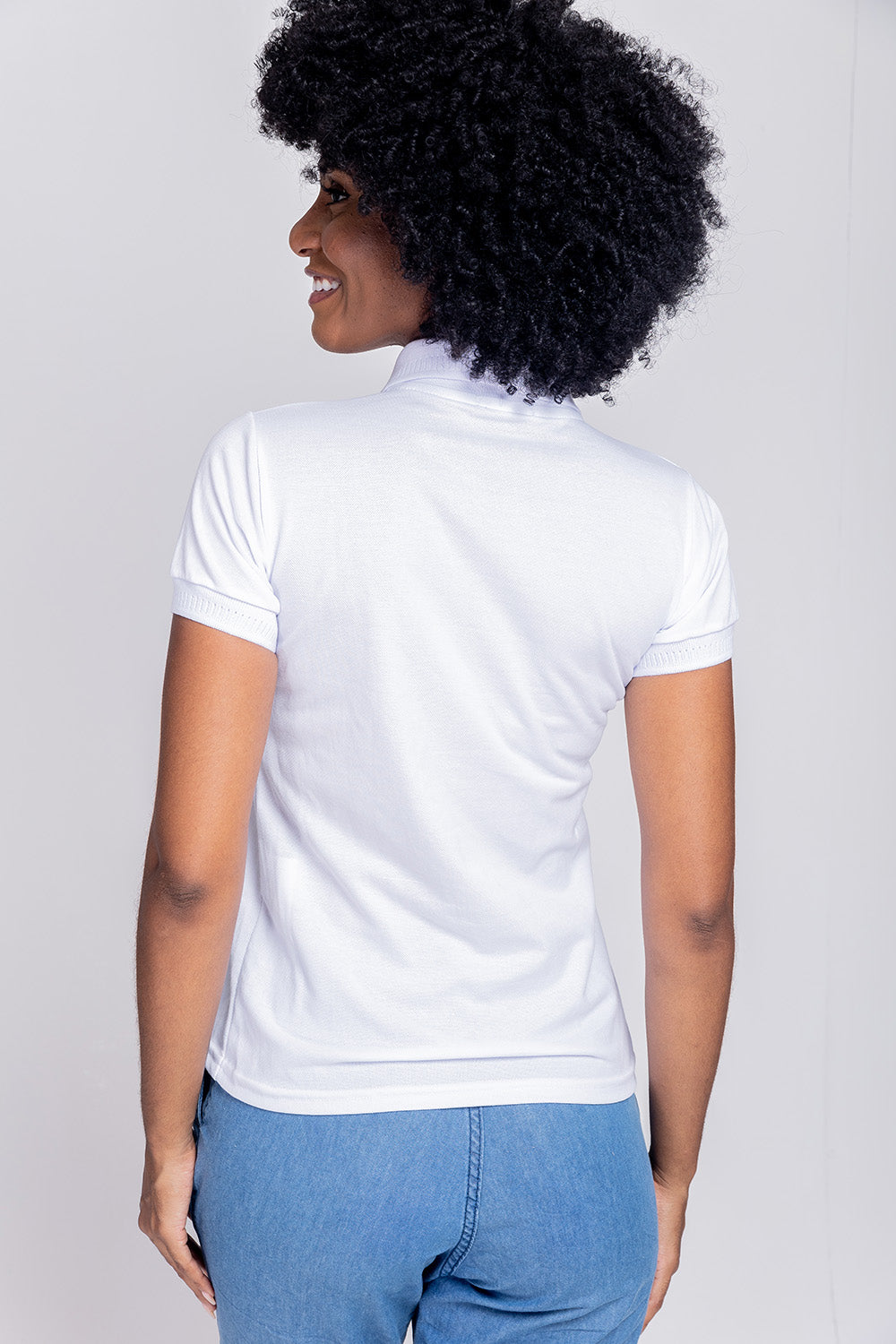 BLUSA POLO FEMININA - BRANCO