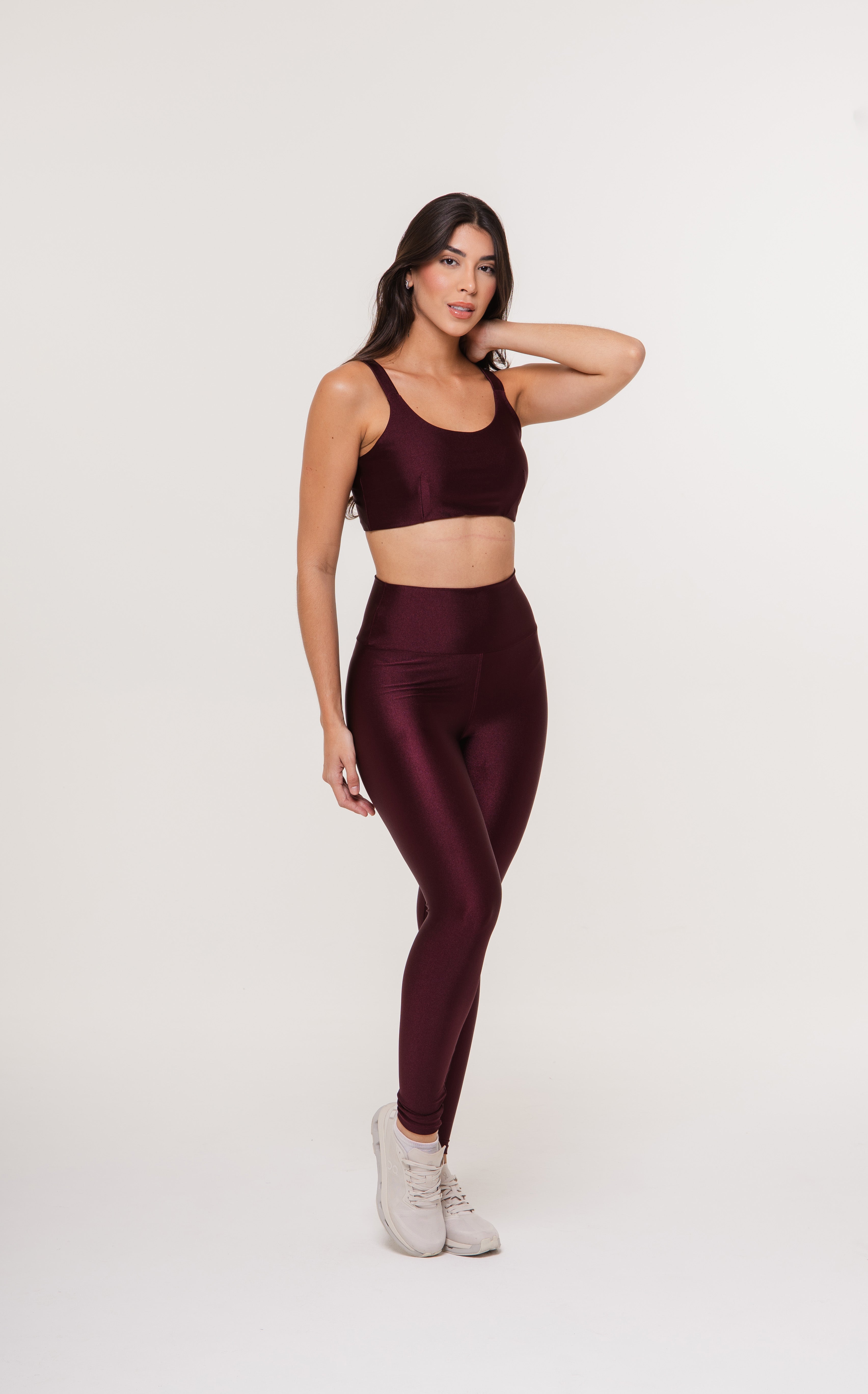 TOP ALCA LARGA GLOW ACTIVE - BORDO