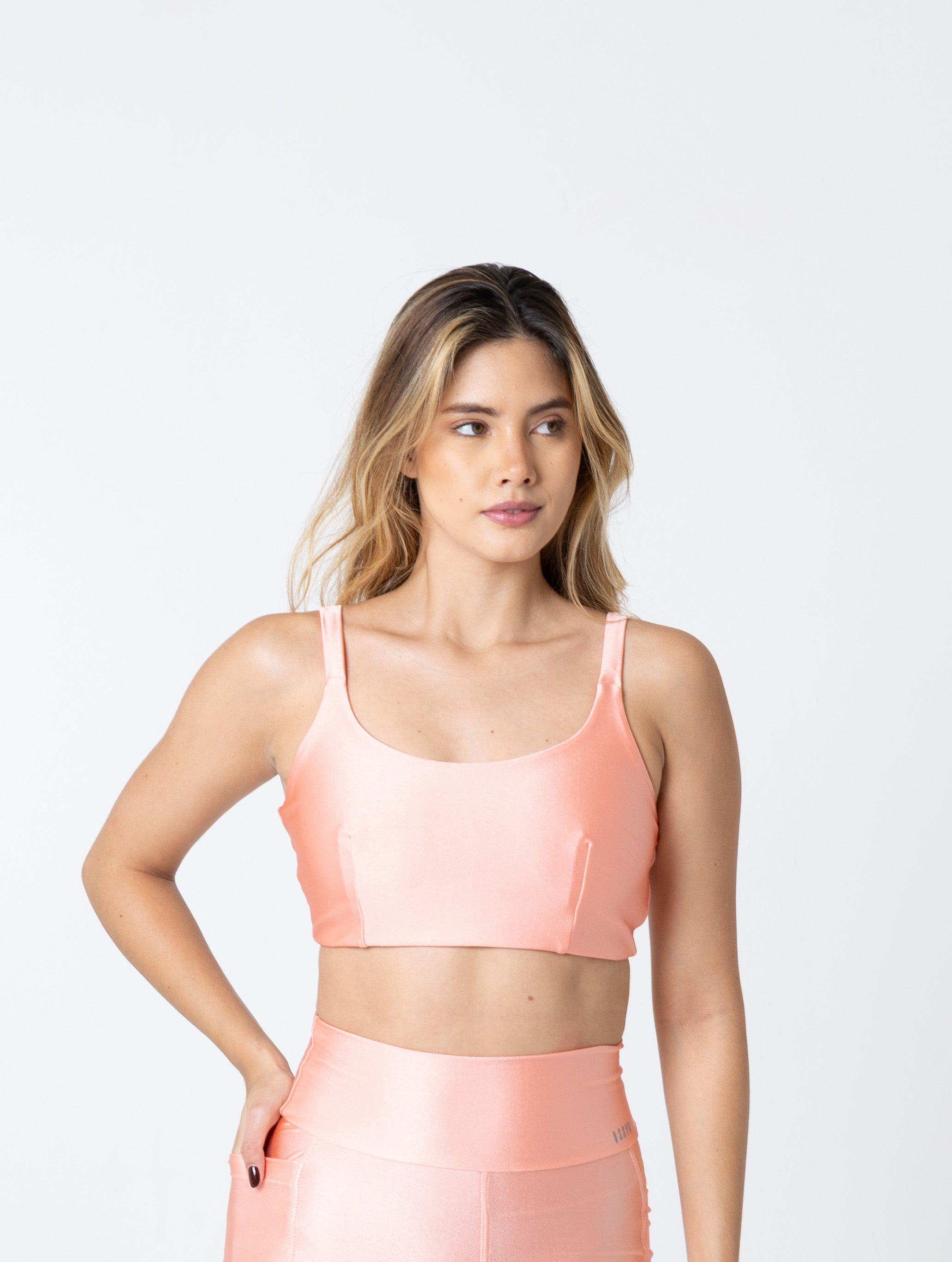 TOP ALCA LARGA GLOW ACTIVE - PESSEGO
