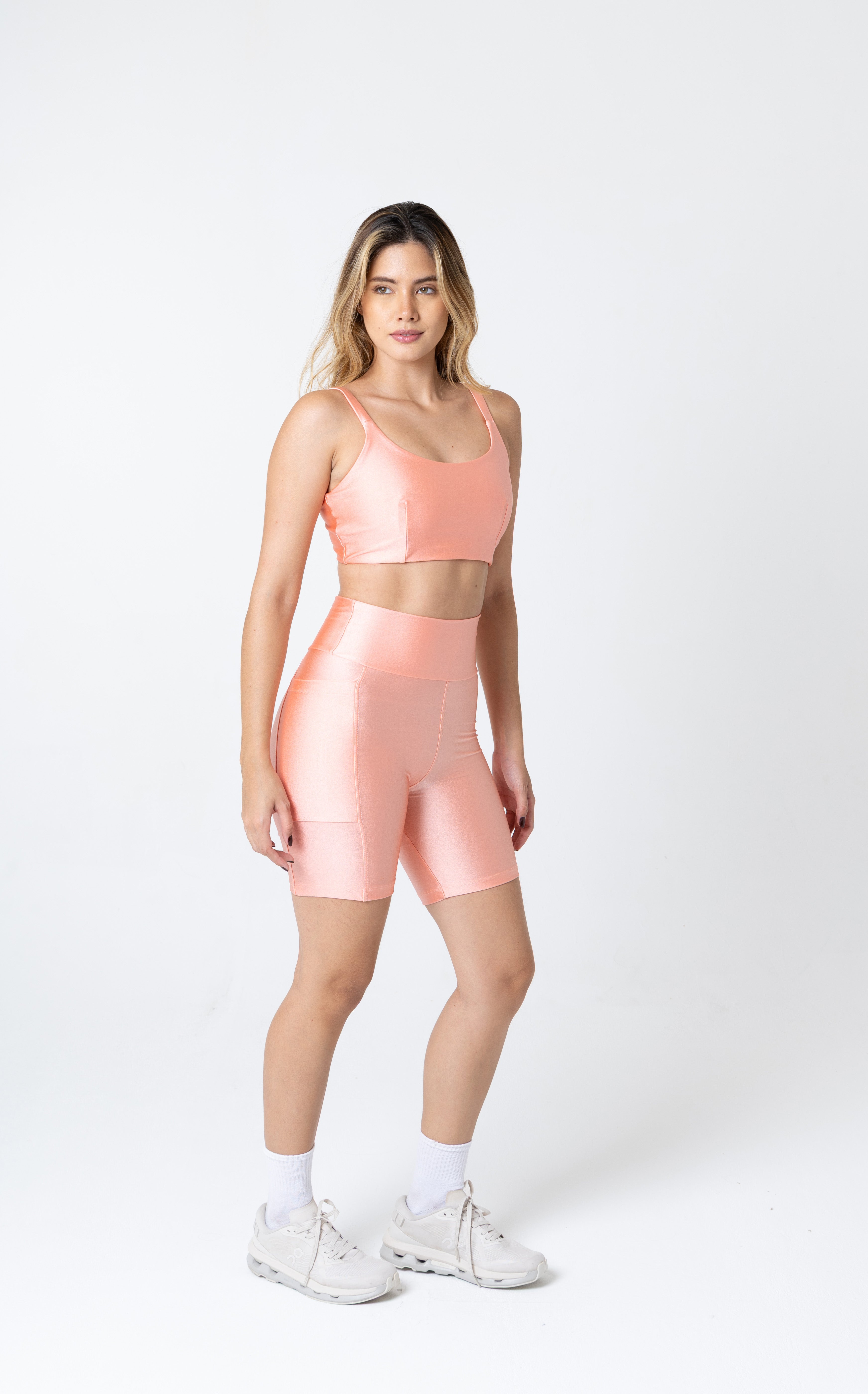 TOP ALCA LARGA GLOW ACTIVE - PESSEGO