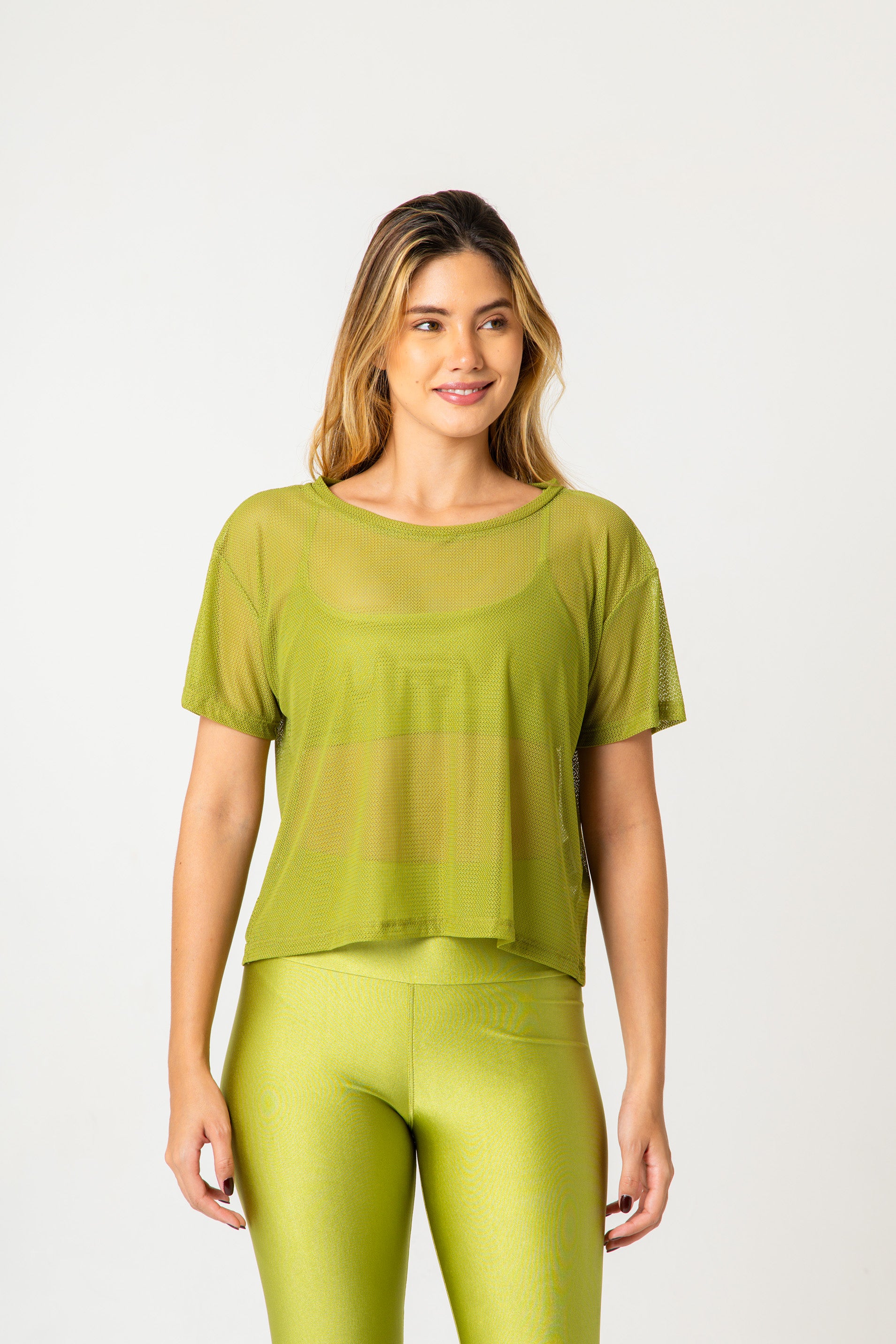 BLUSA CROPPED ESSENCIAL TELA CORAL - PALMEIRA