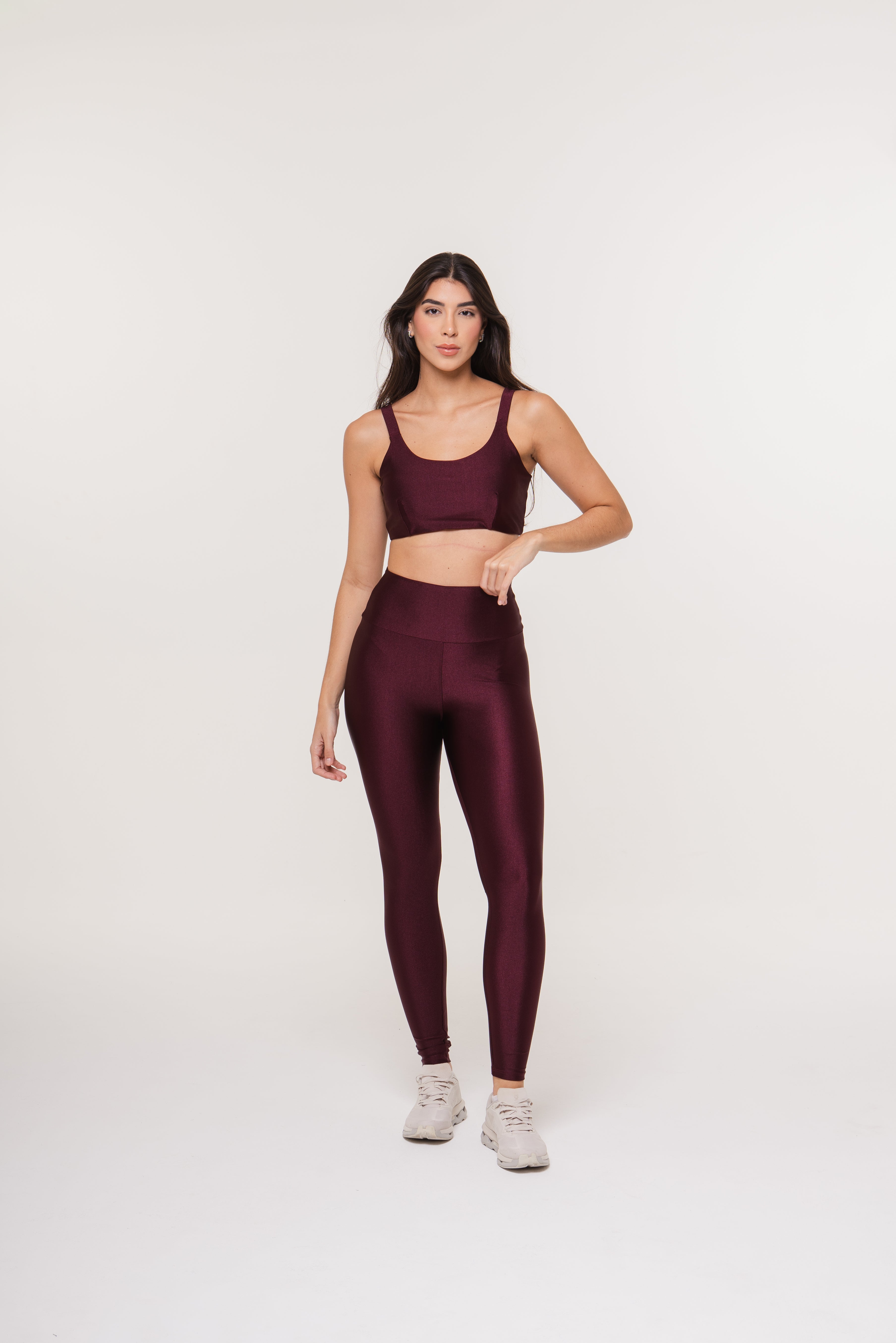 CALCA LEGGING GLOW ACTIVE - BORDO