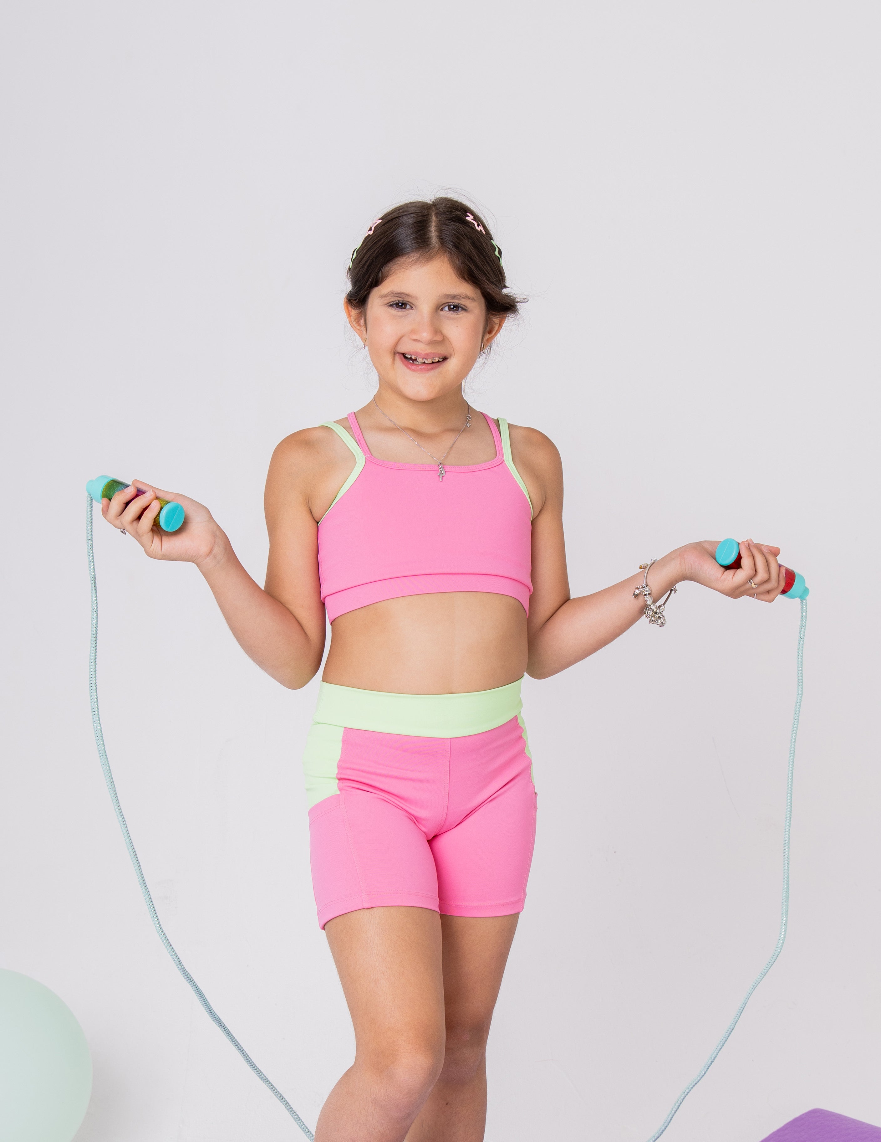 SHORT BICOLOR BS KIDS - POP PINK