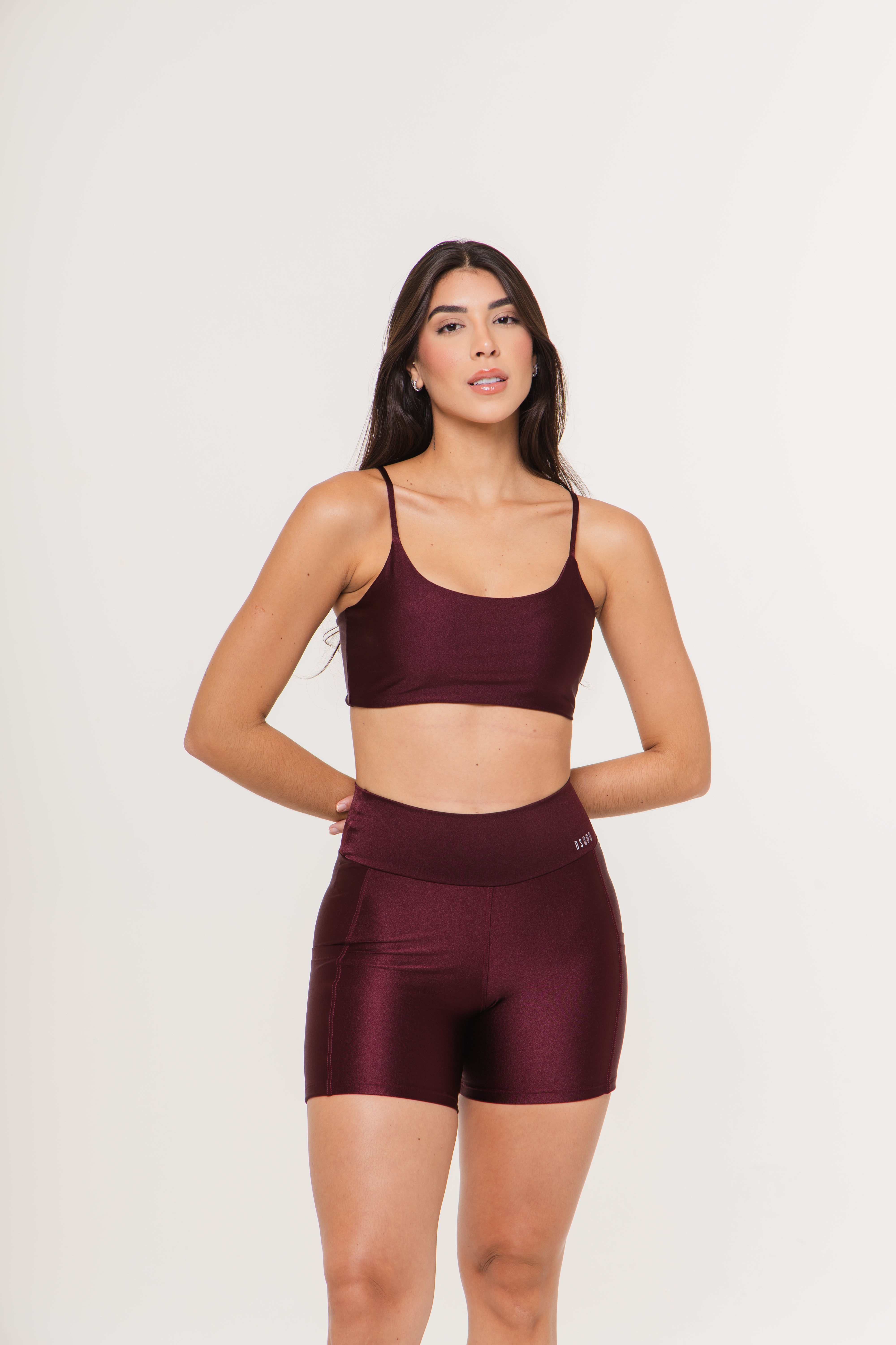 TOP ALÇA FINA GLOW BORDO