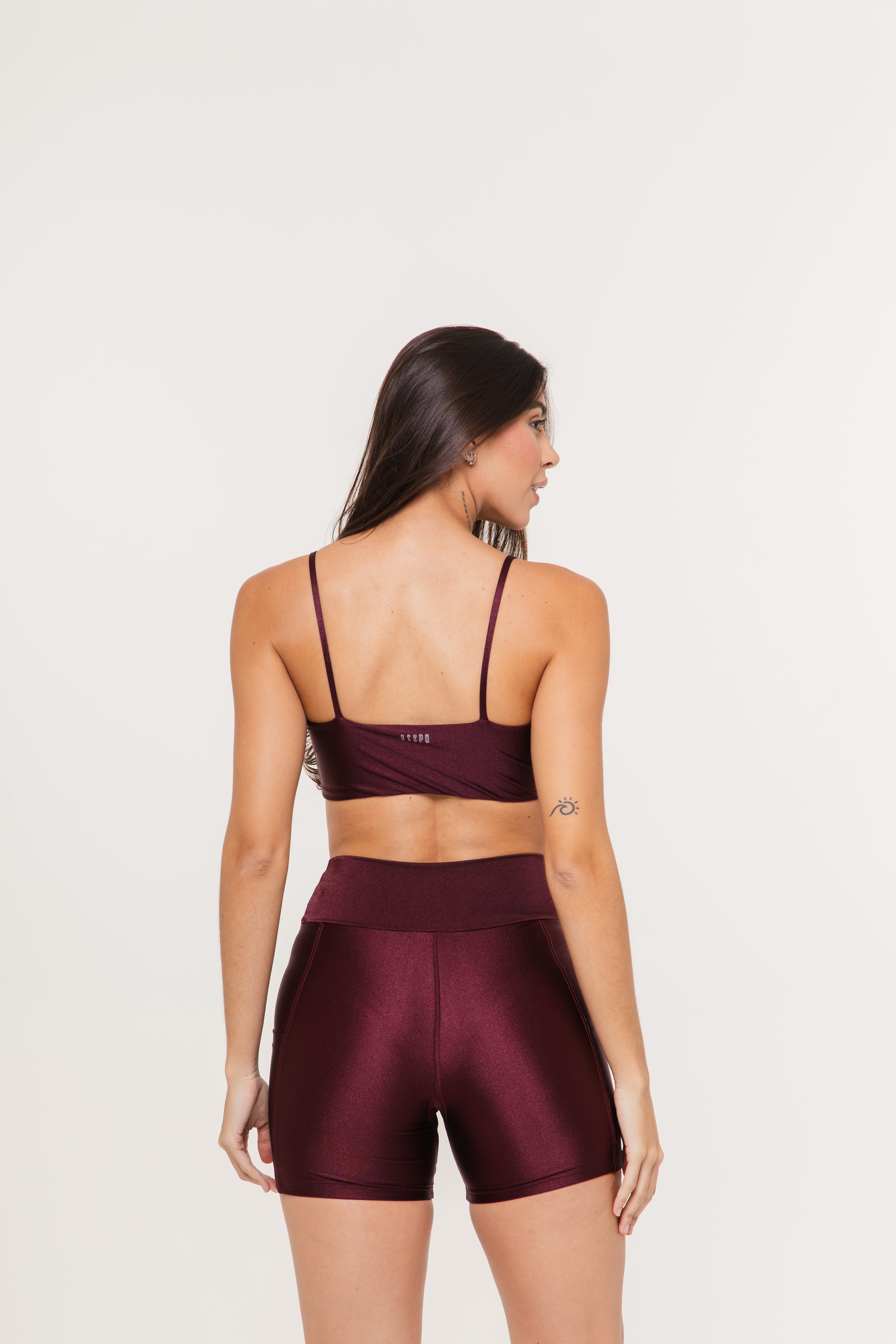 TOP ALÇA FINA GLOW BORDO