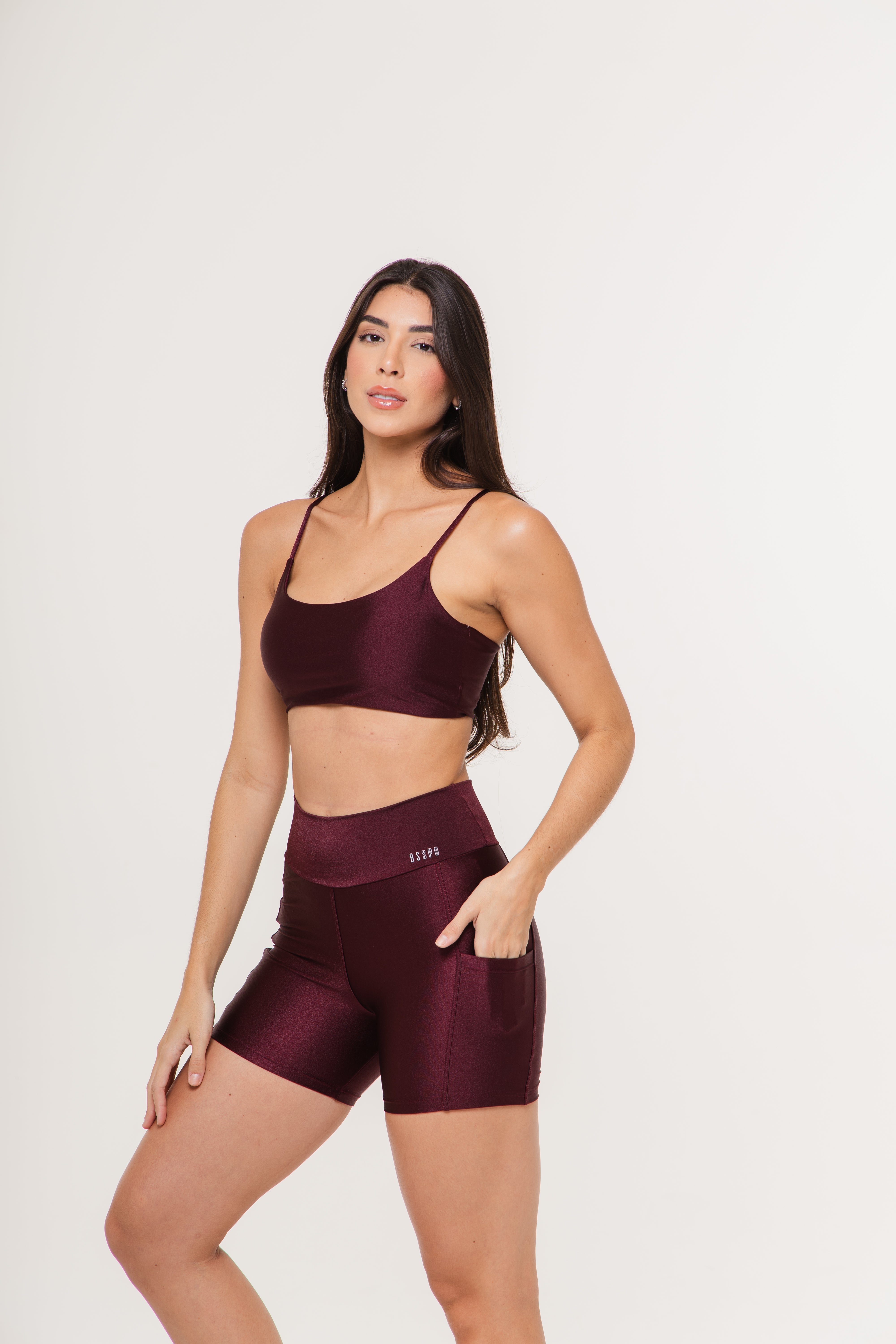TOP ALÇA FINA GLOW BORDO