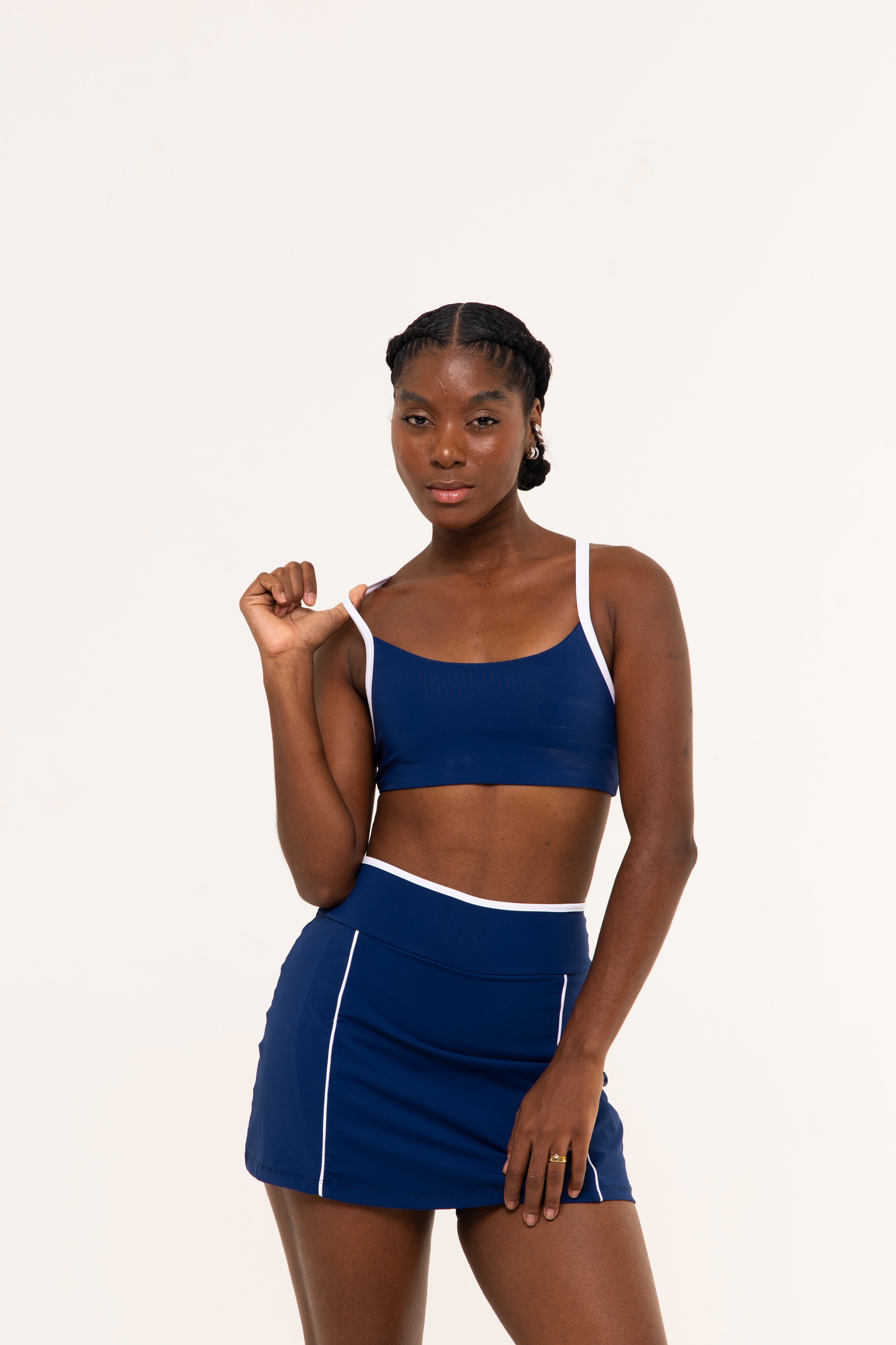 CROPPED SUSTENTARE NAVY ESTATE BLUE