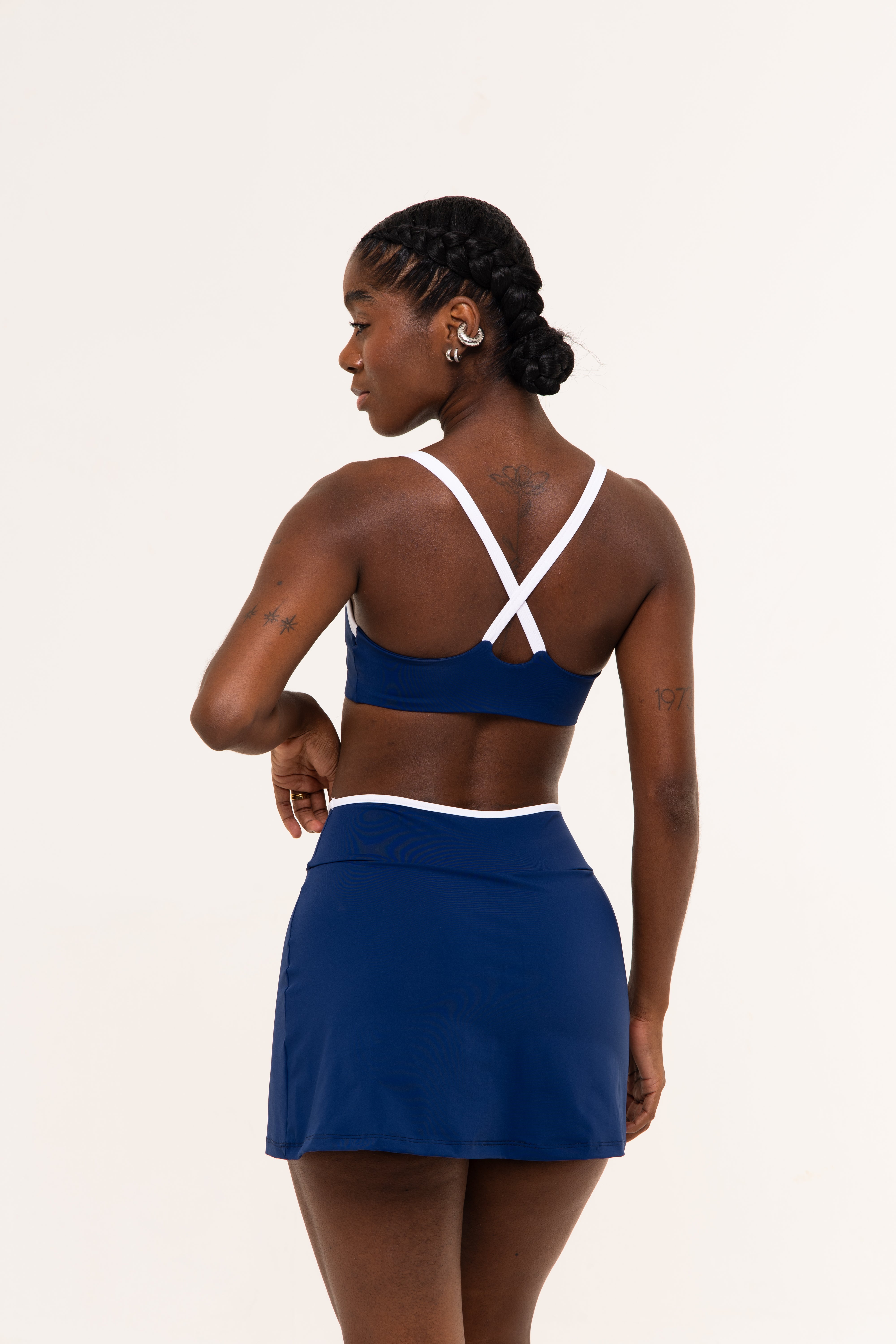 CROPPED SUSTENTARE NAVY ESTATE BLUE