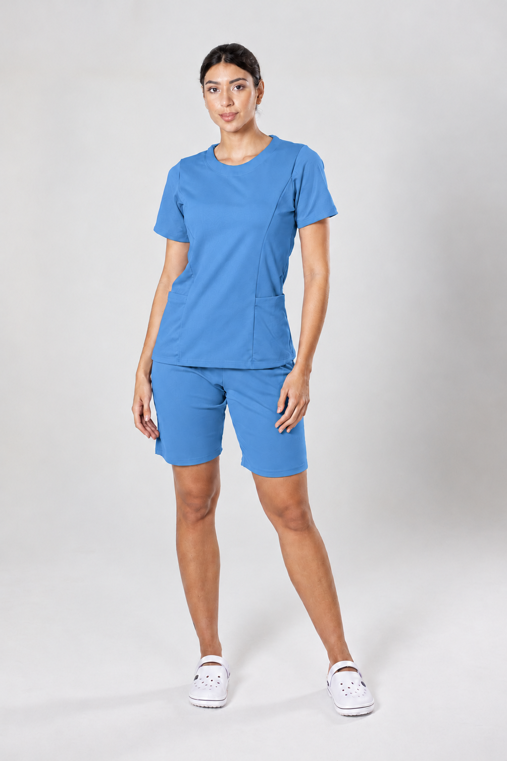 CONJUNTO FARDAMENTO GOLA REDONDA POP RIVIERA AZUL